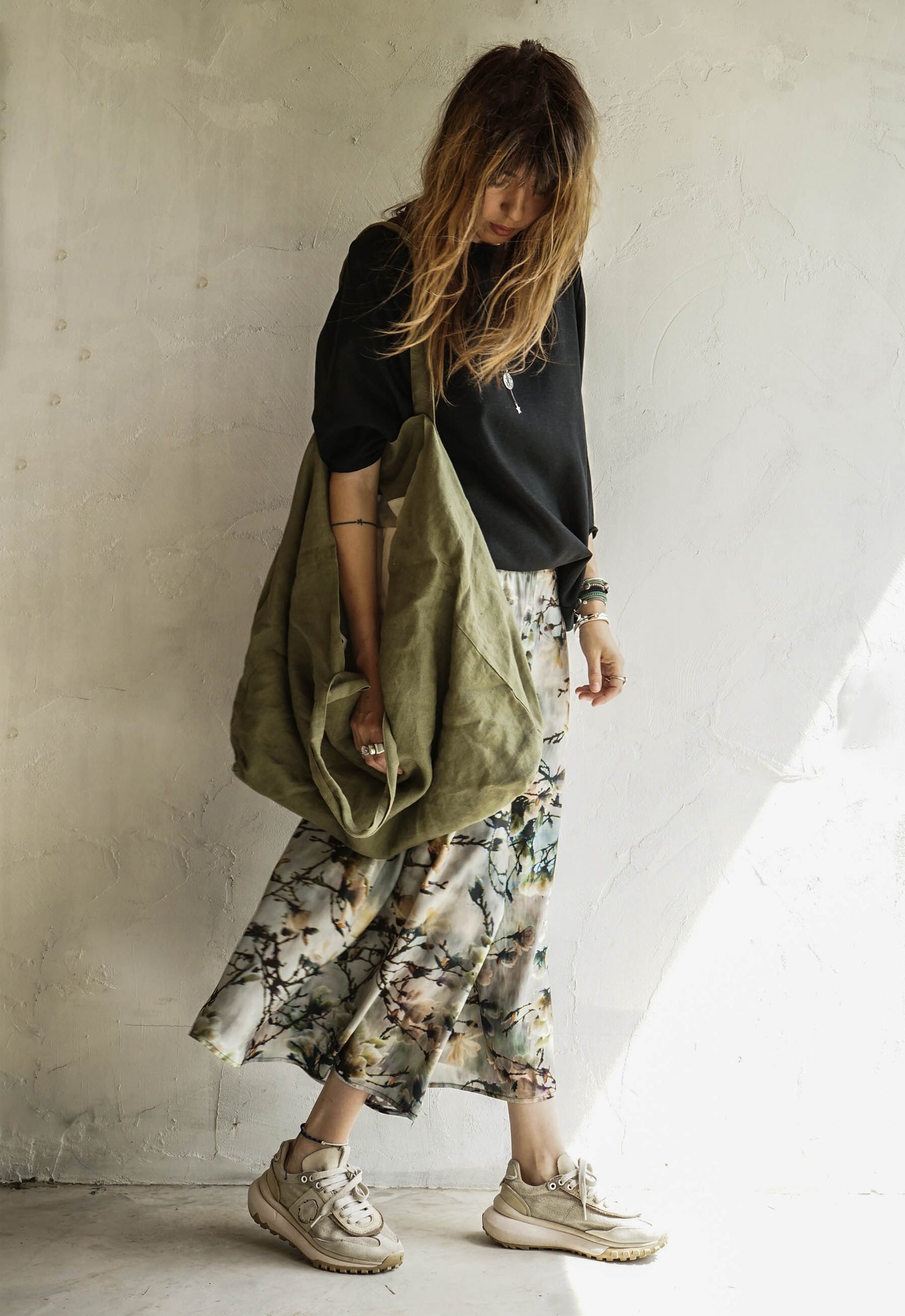 WILD BLOOM VISCOSE TROUSERS