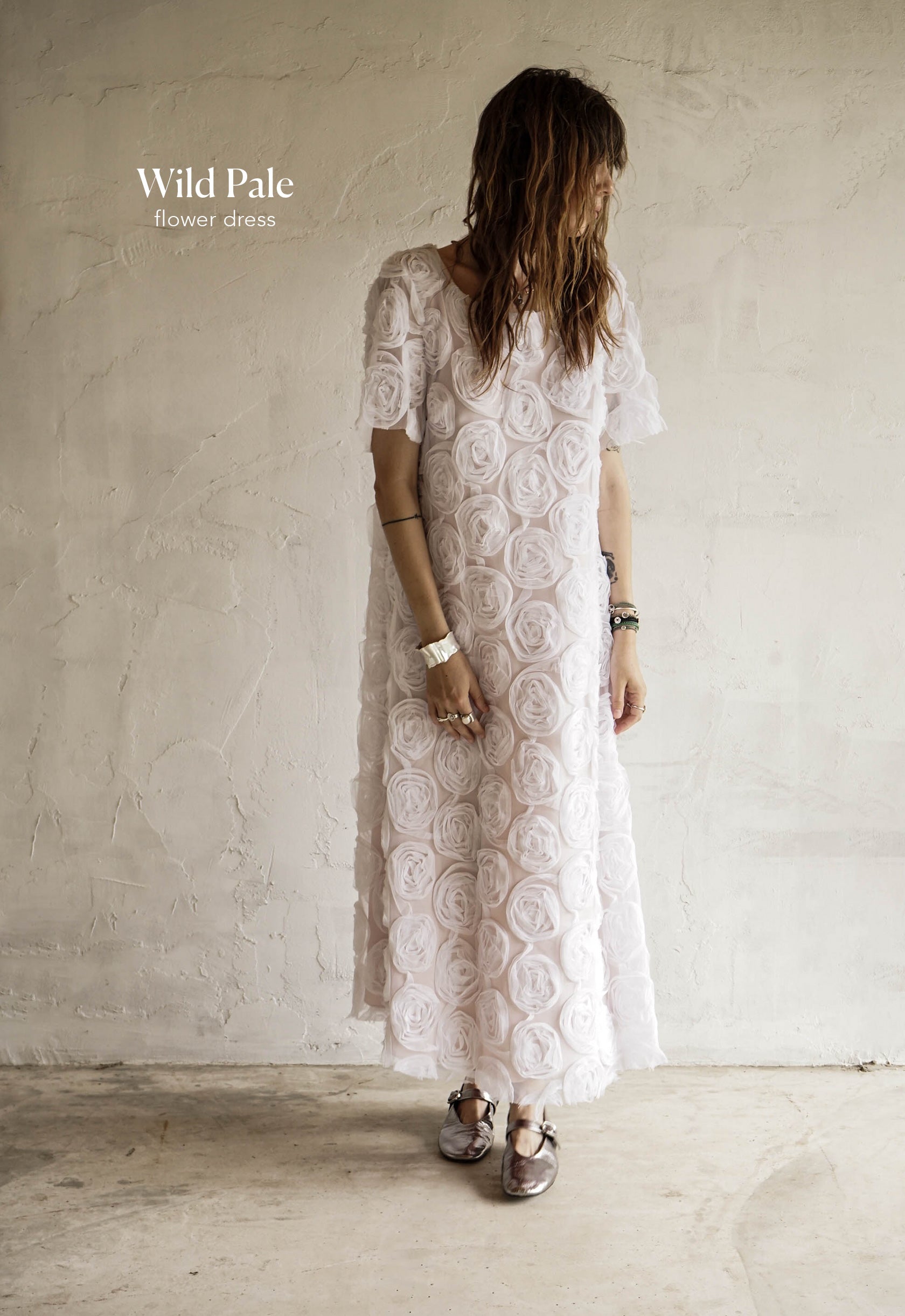 Wild Pale 3D Organza Dress