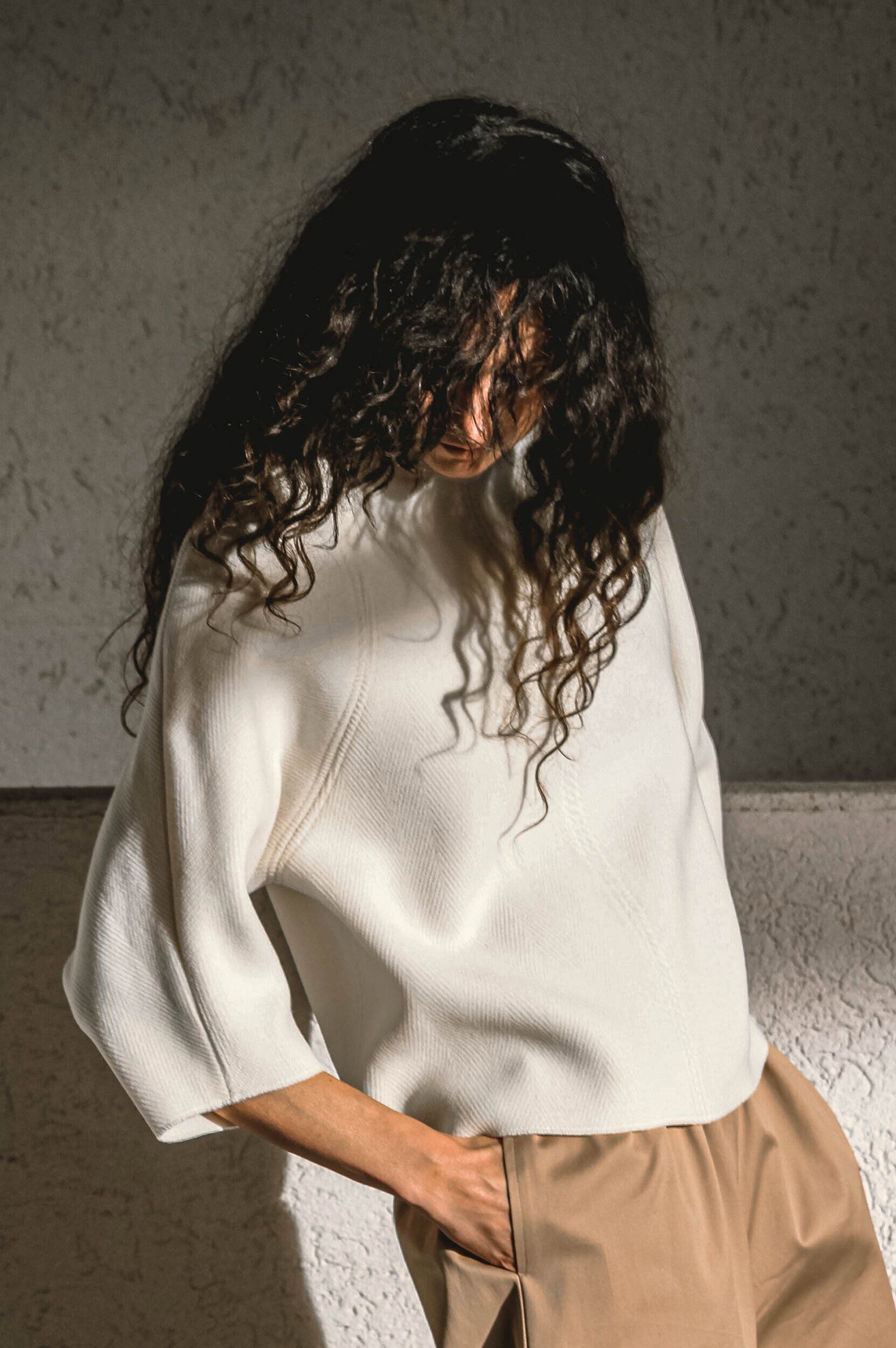 White Wool Top