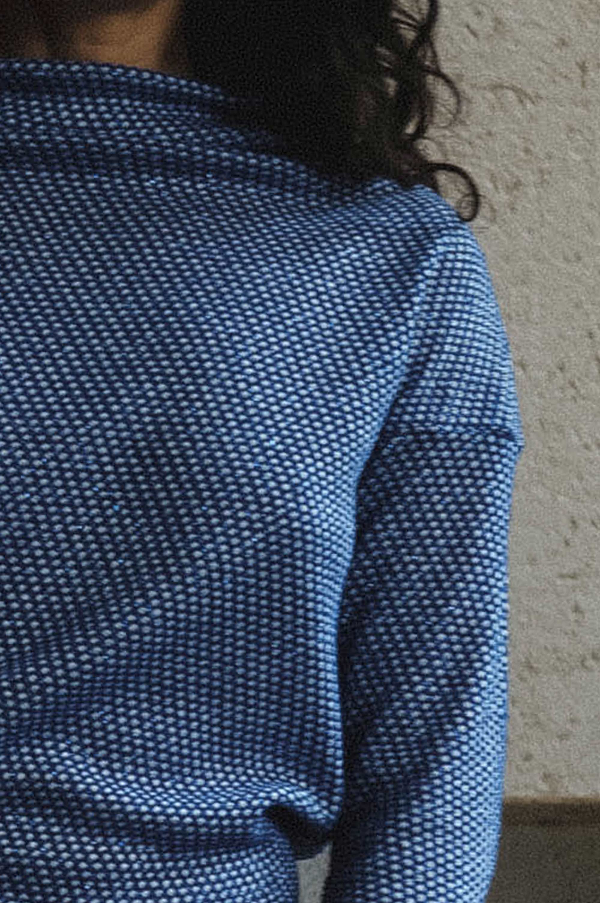Koya Blues Afro Cotton Mock Neck Top
