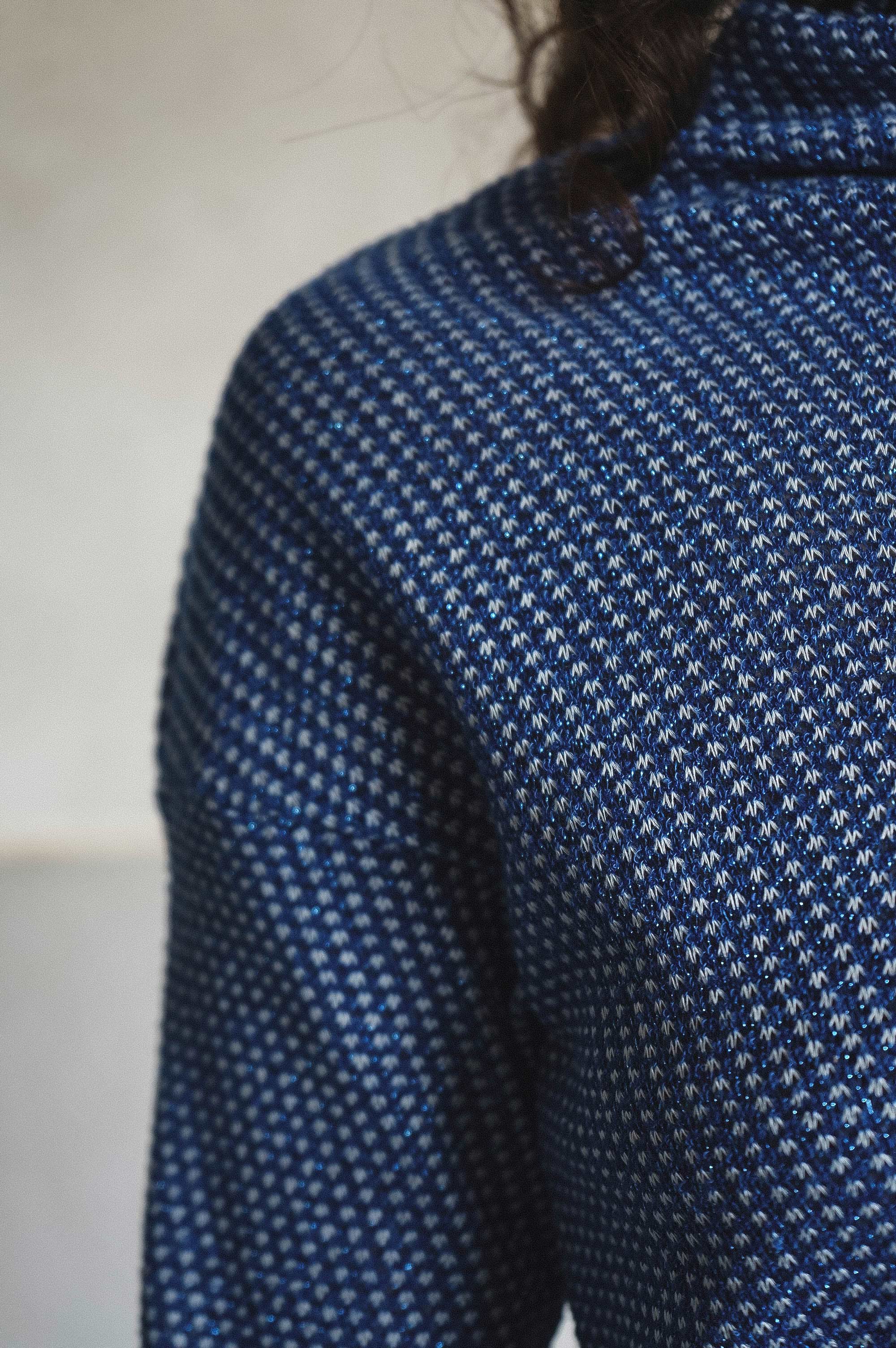 Koya Blues Afro Cotton Mock Neck Top