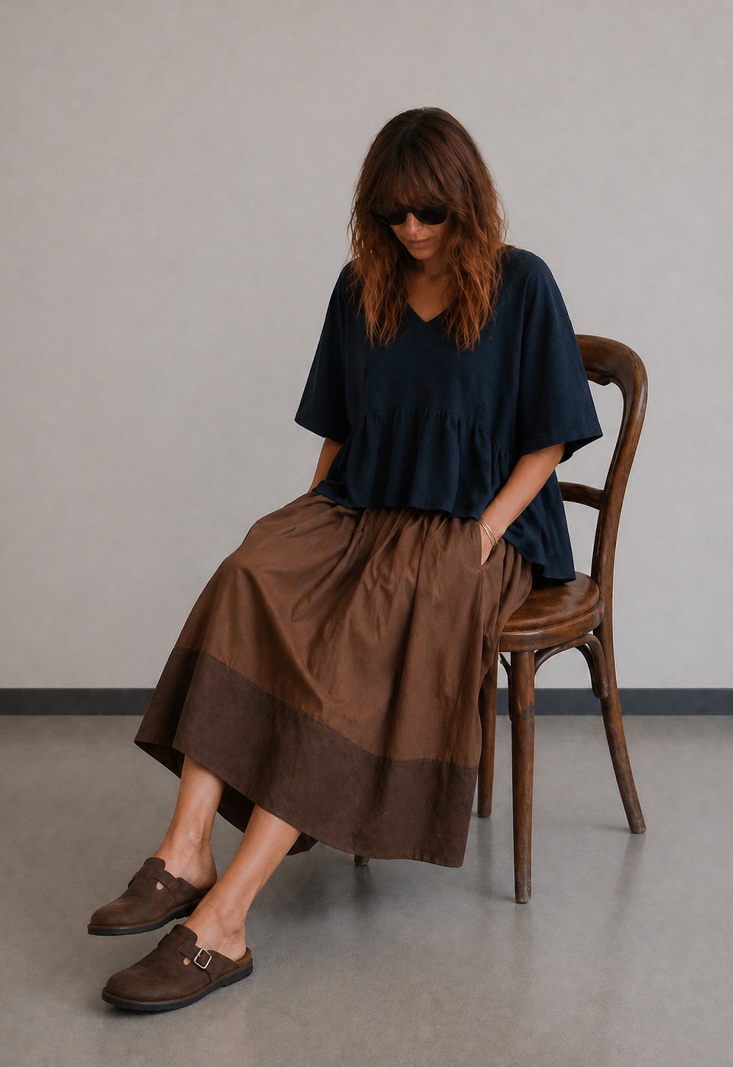 Quiet day linen skirt