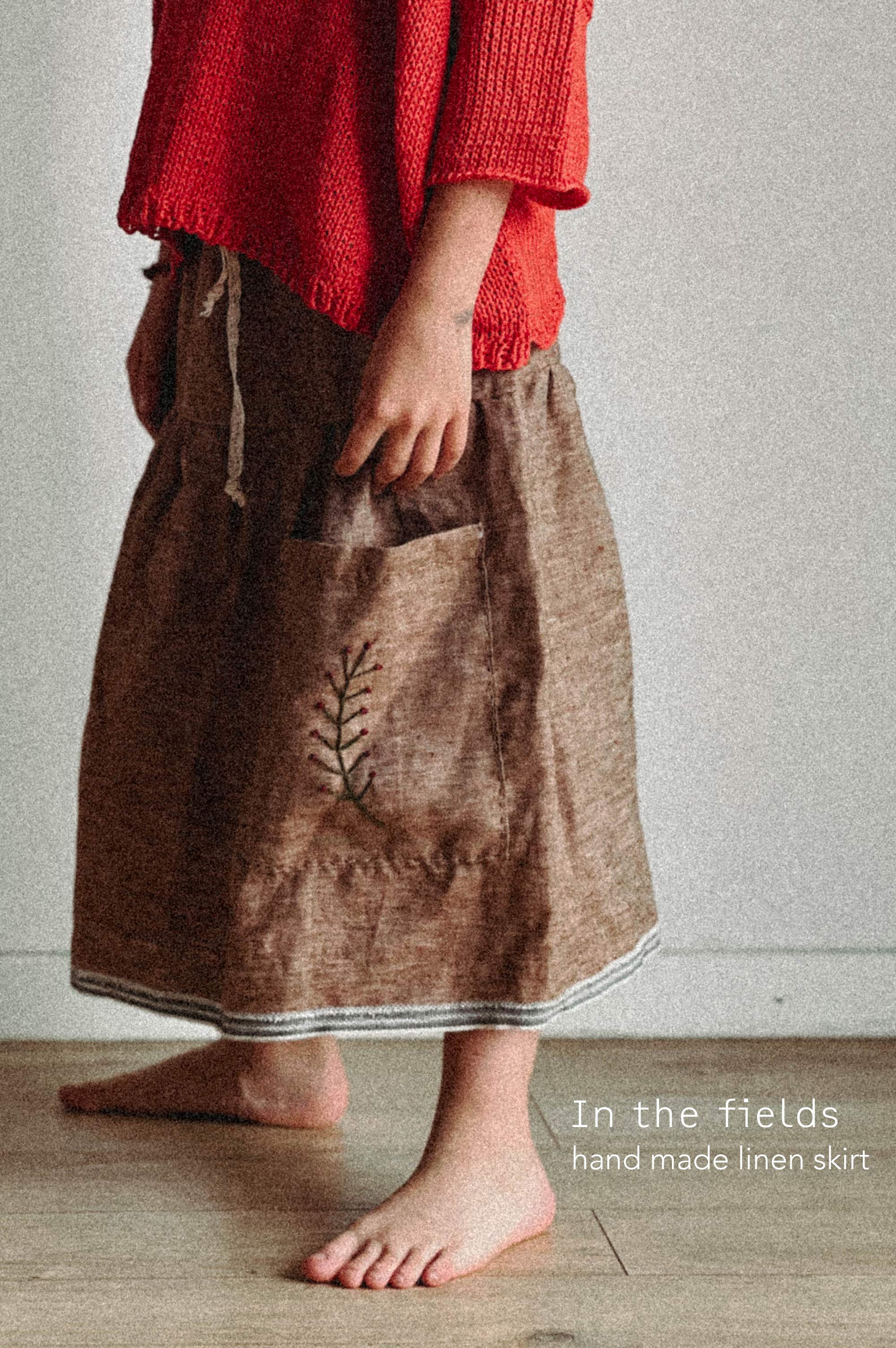 In the Fields linen skirt