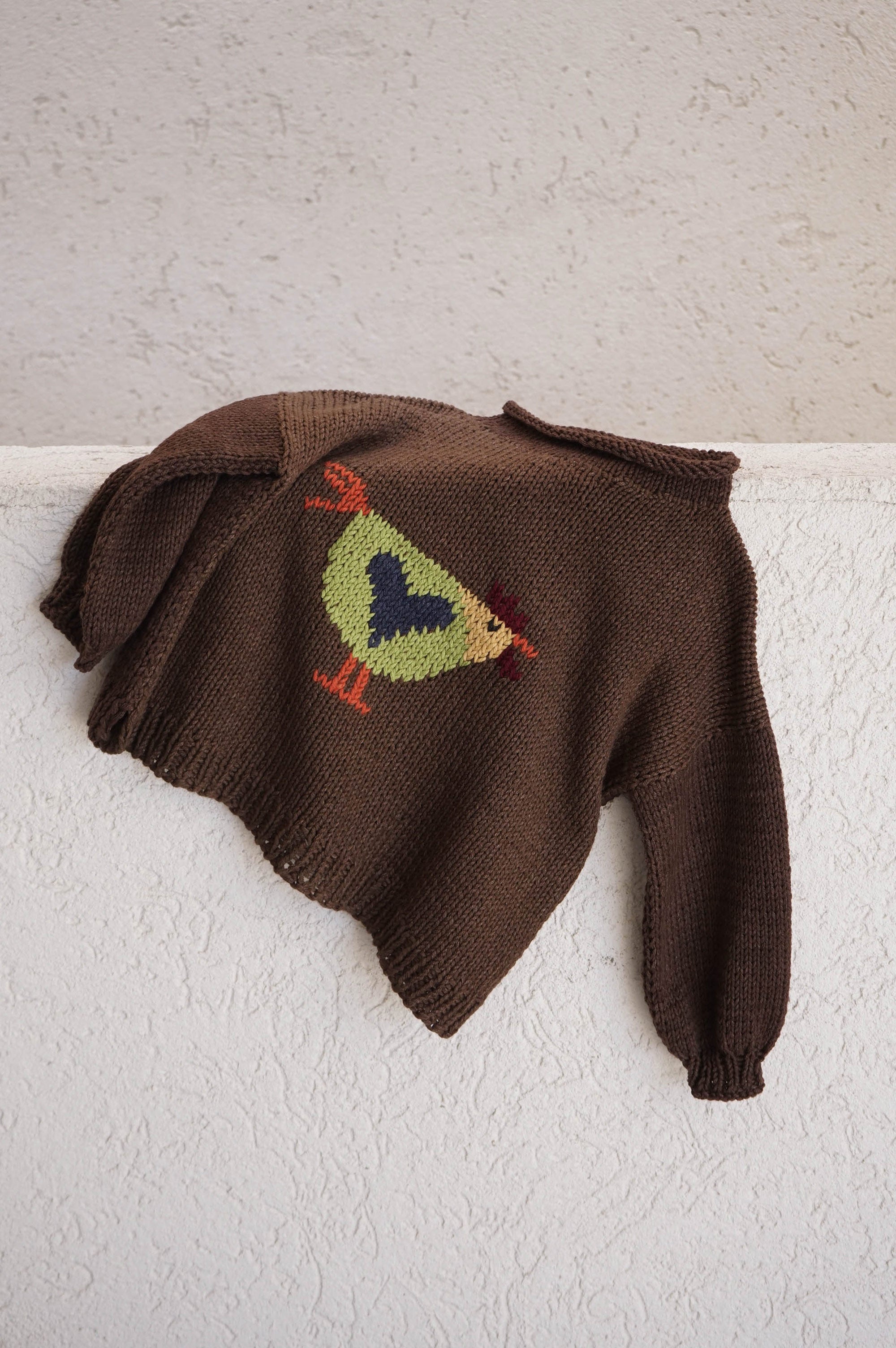 Hand knitted cotton sweater