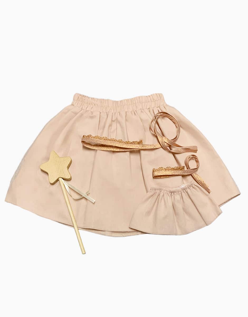 “Little Fairy” child/doll skirt duo with petal tutus