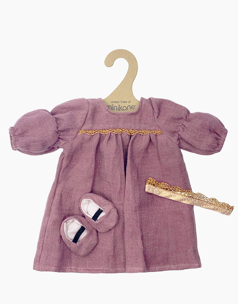 Princess Eleanor set with purple linen dress