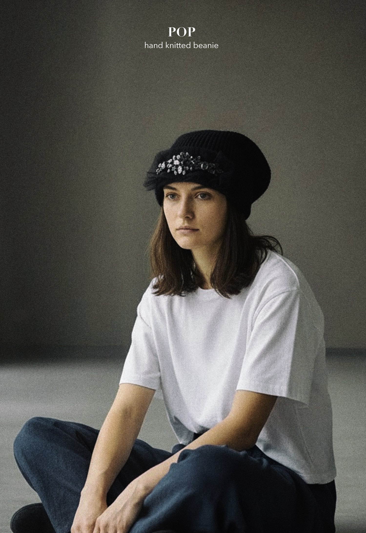 POP Hand knitted beanie