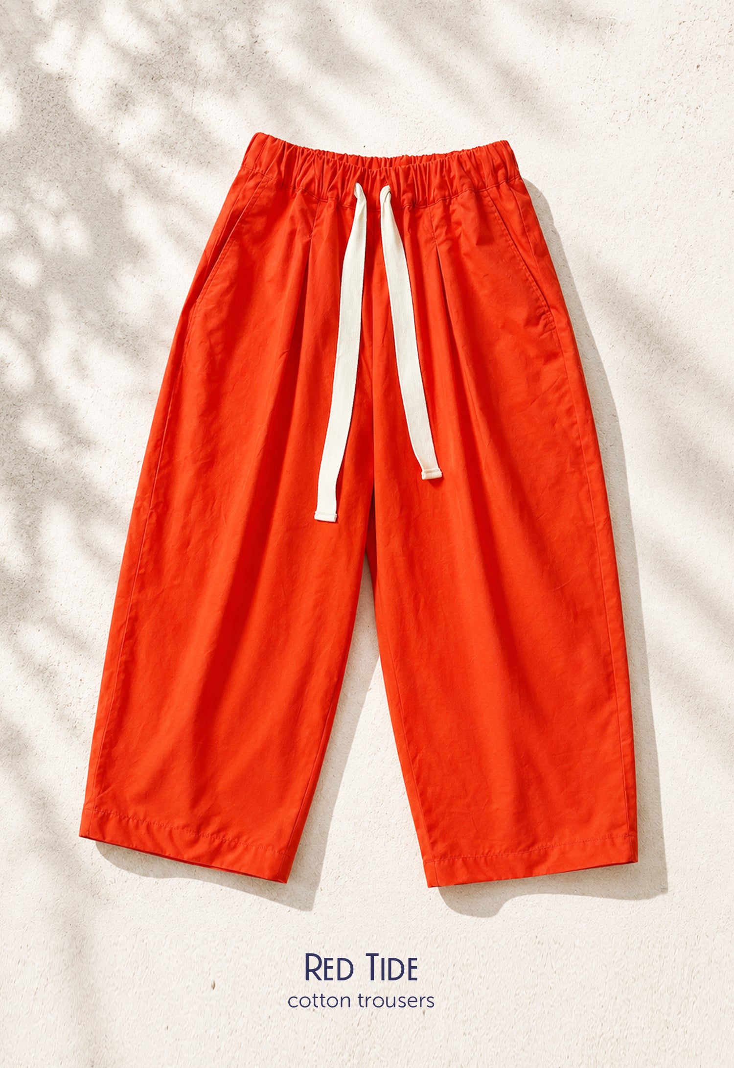 Red Tide Cotton Trousers