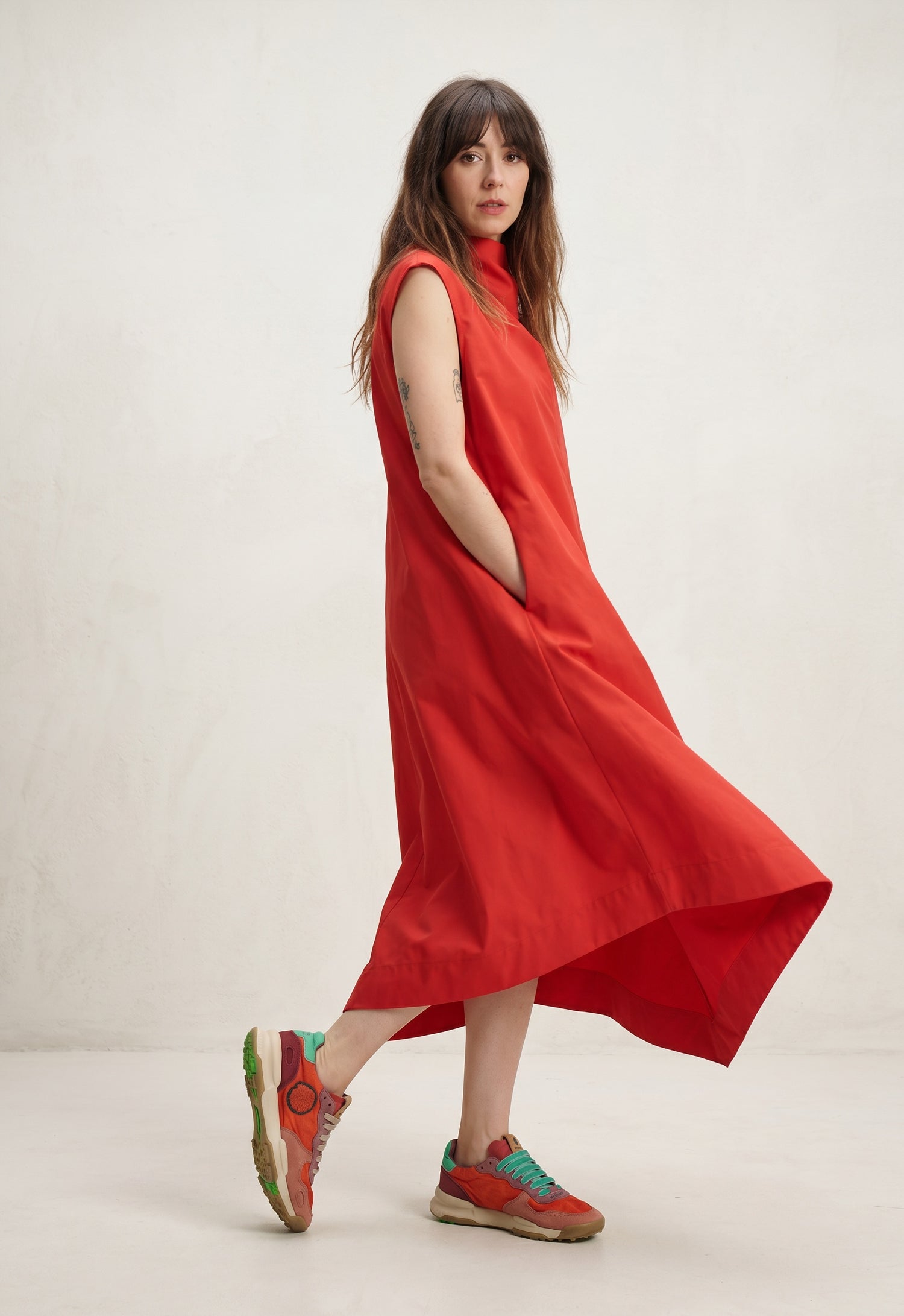 Red Asymmetric Dress