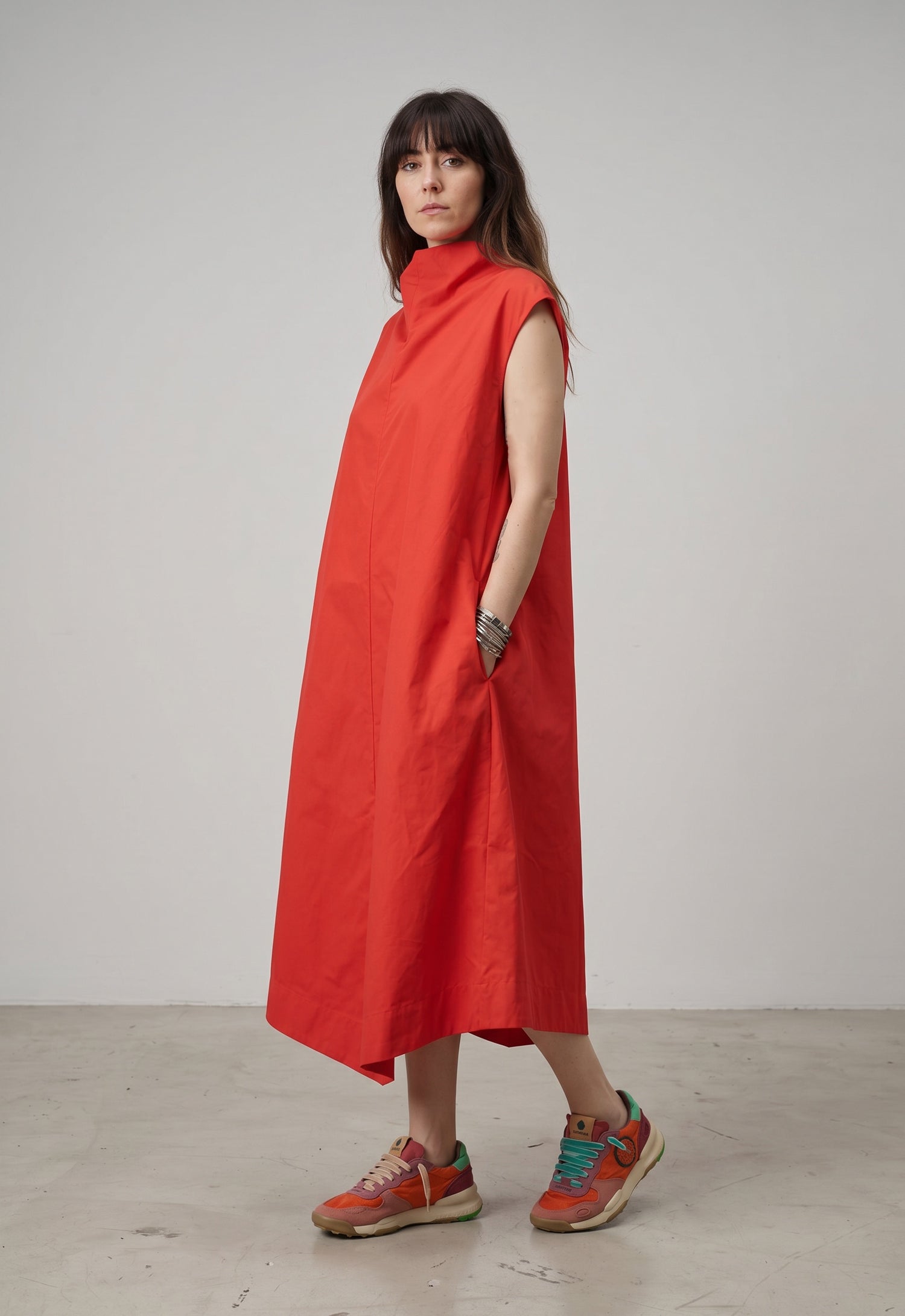 Red Asymmetric Dress