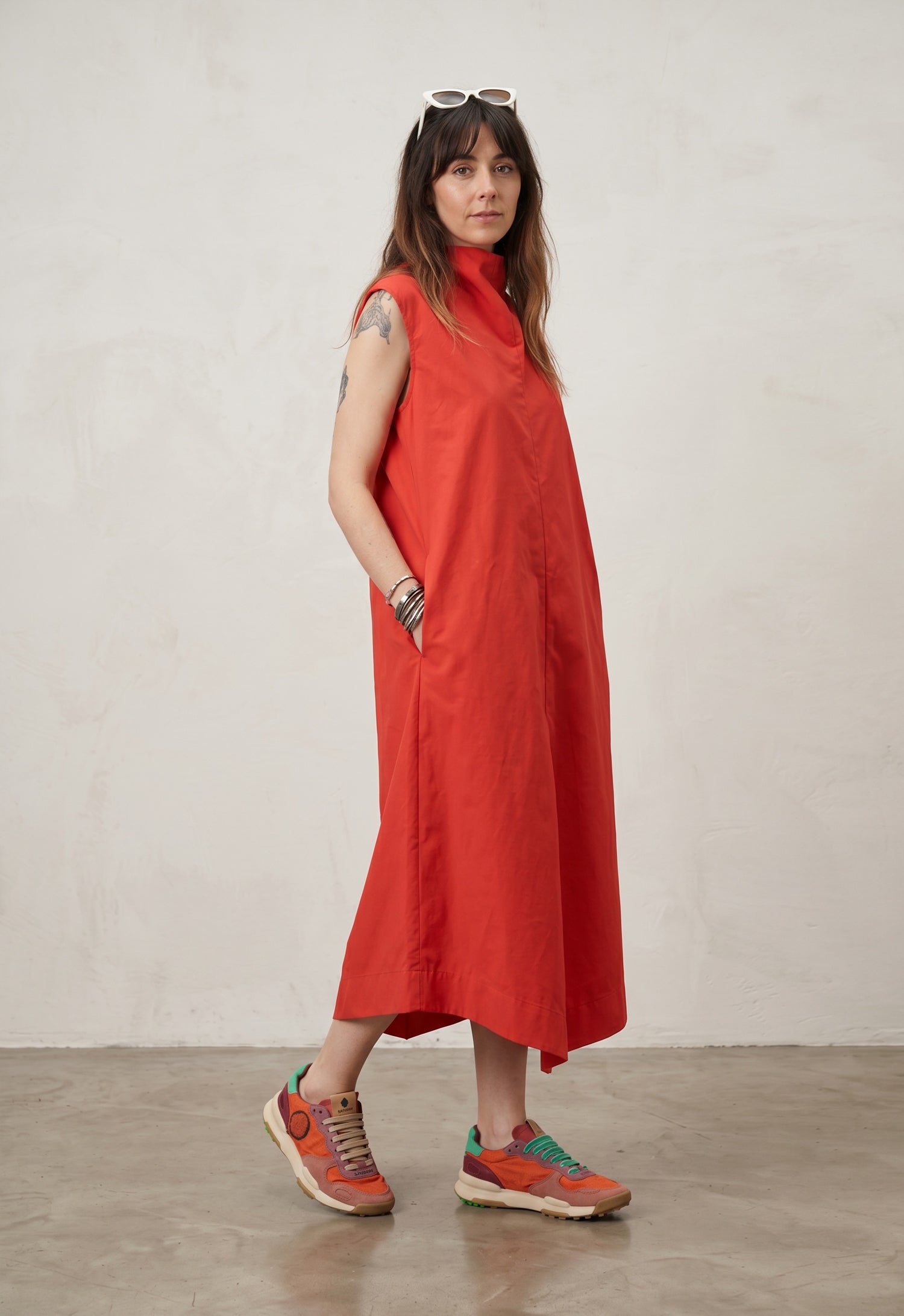 Red Asymmetric Dress
