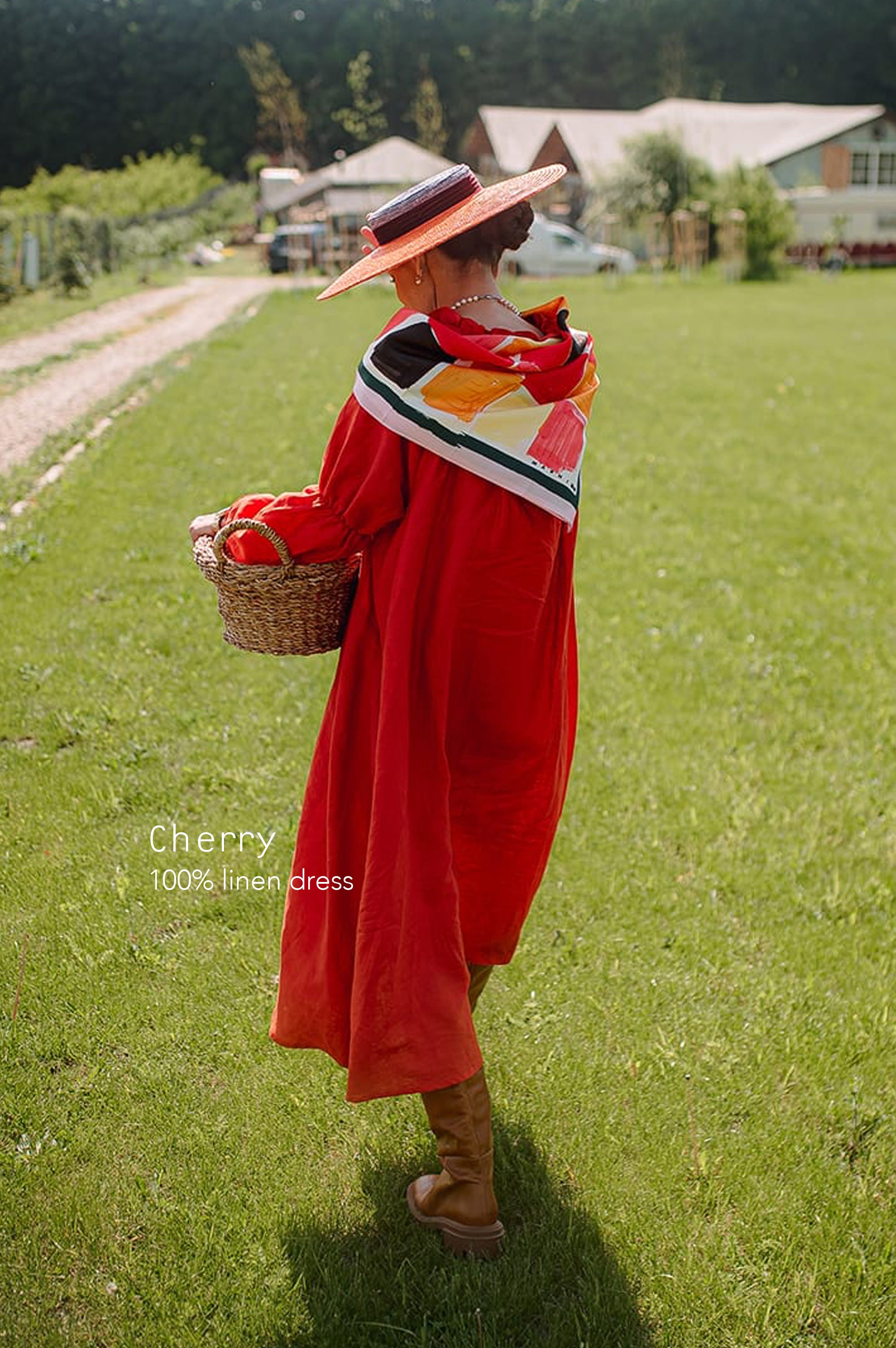 Cherry Linen dress