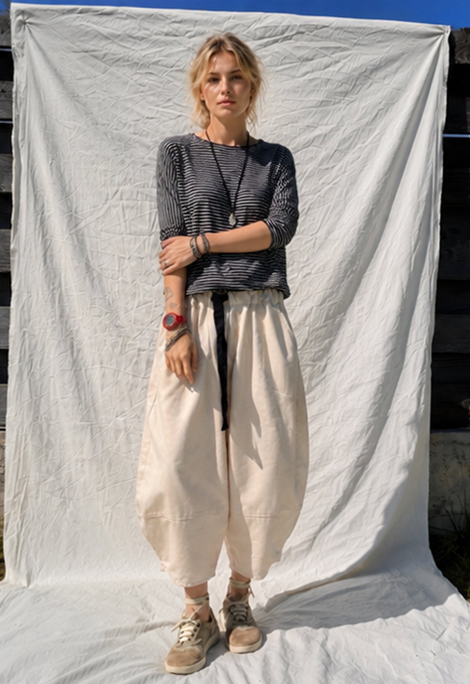 Rooted Cotton Trousers