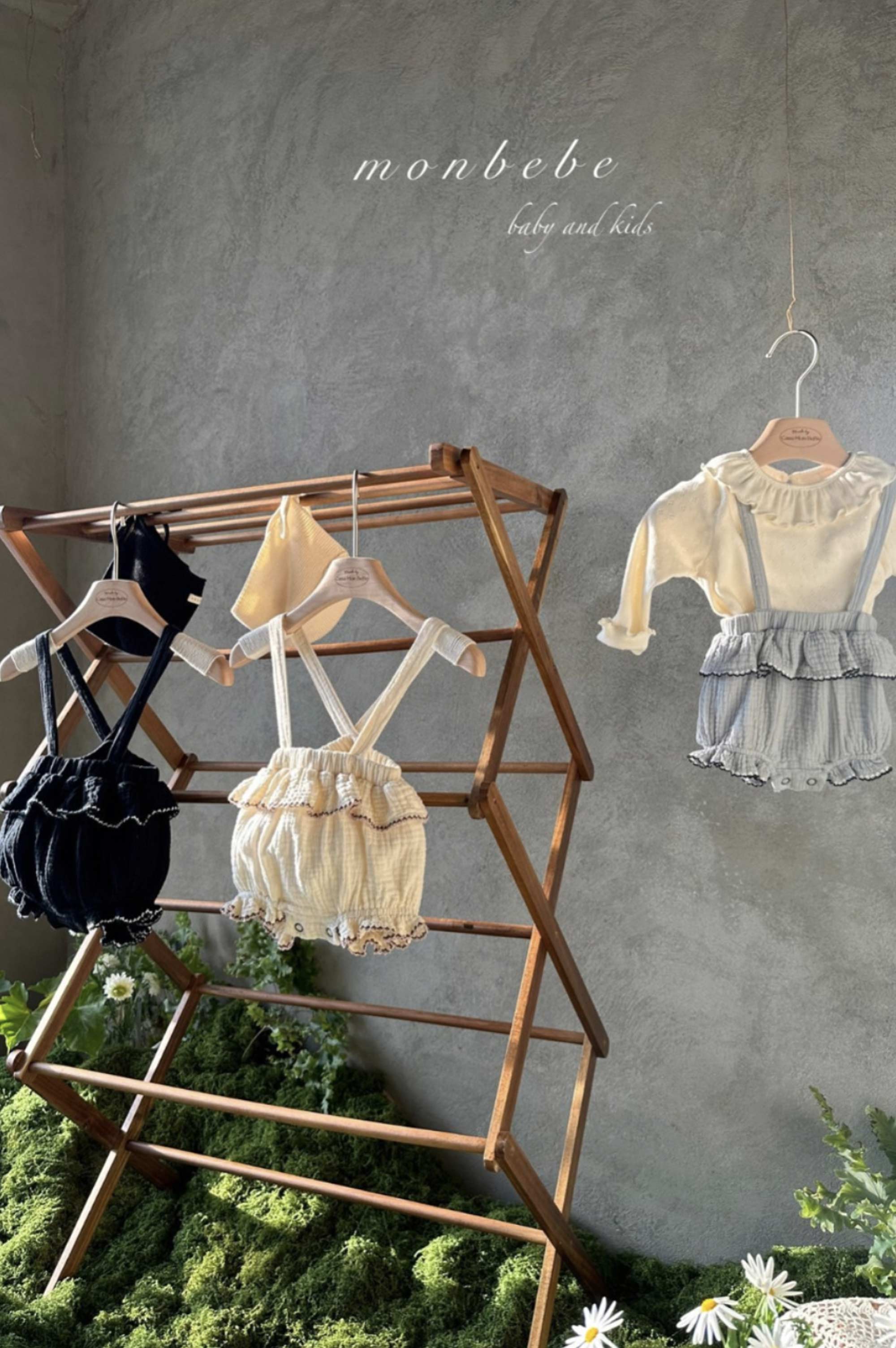 MonBebe Muslin Dungarees (3 colours)