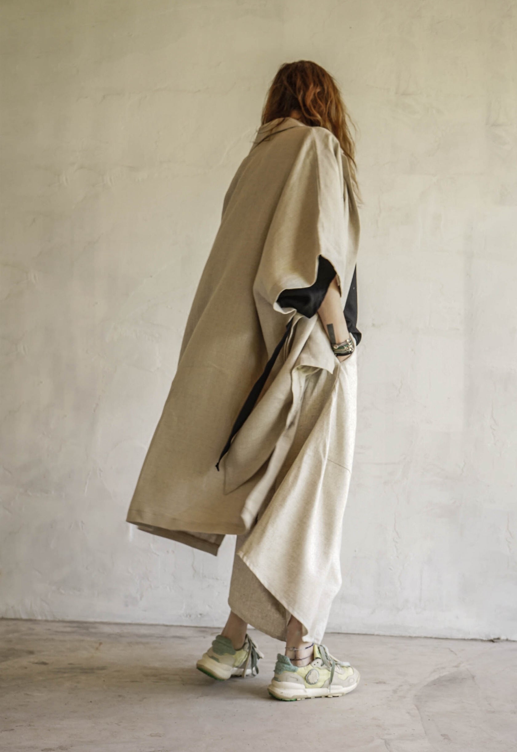 DUST LIGHT LINEN TRENCH