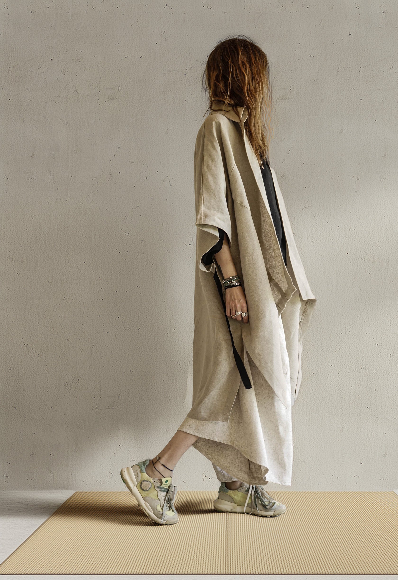 DUST LIGHT LINEN TRENCH