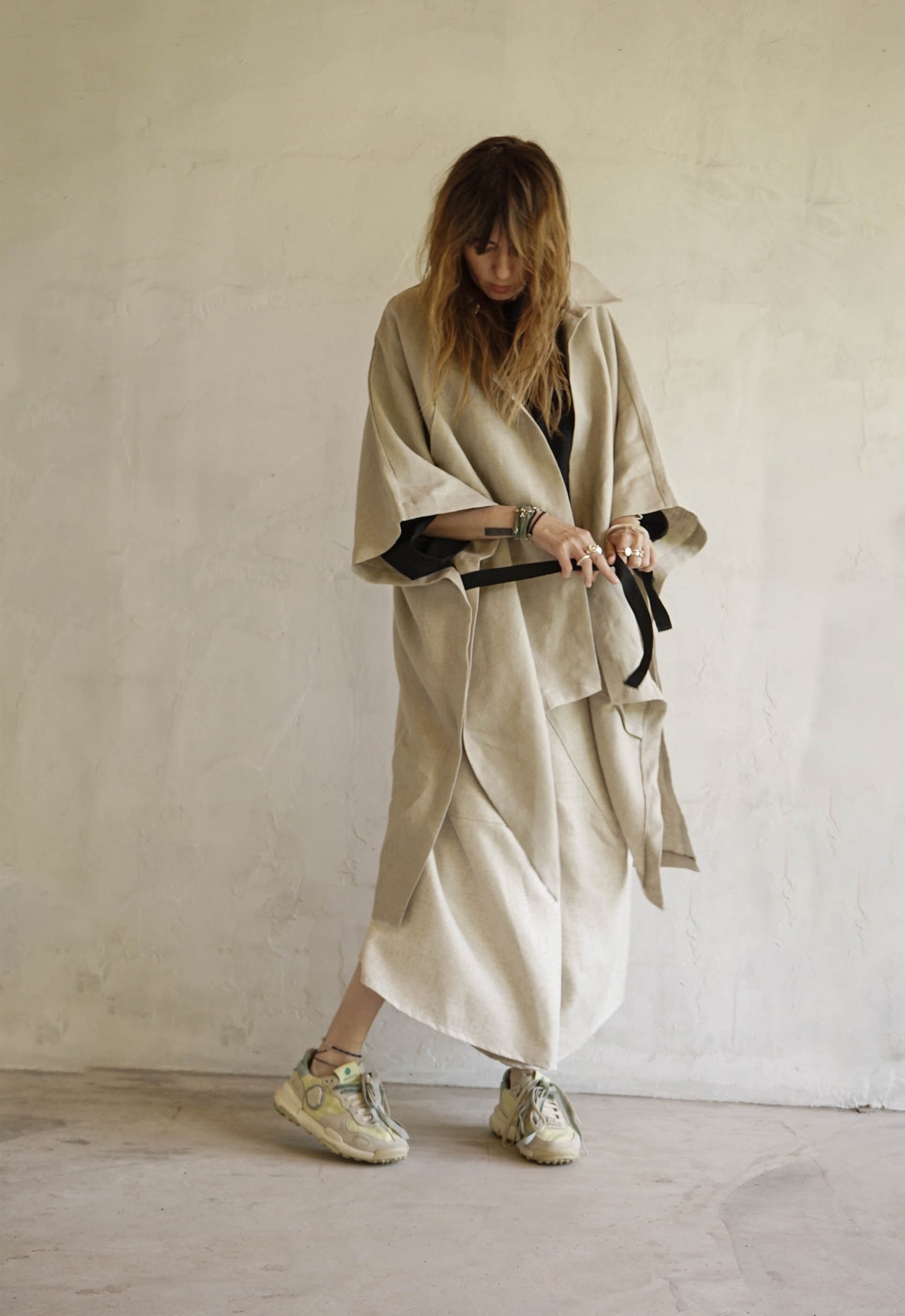 DUST LIGHT LINEN TRENCH