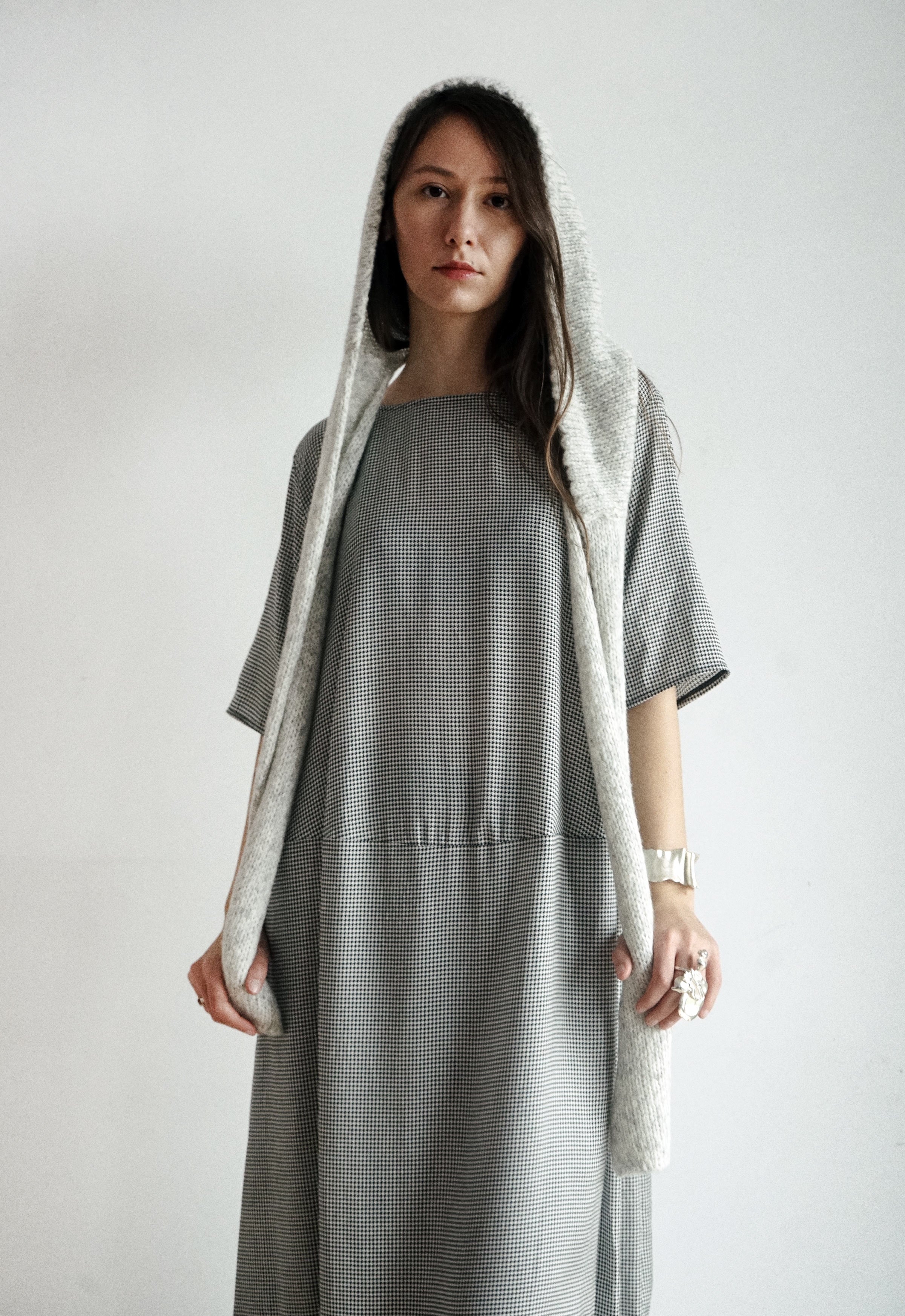 LIGHTS ALPACA WOOL SCARF BONNET