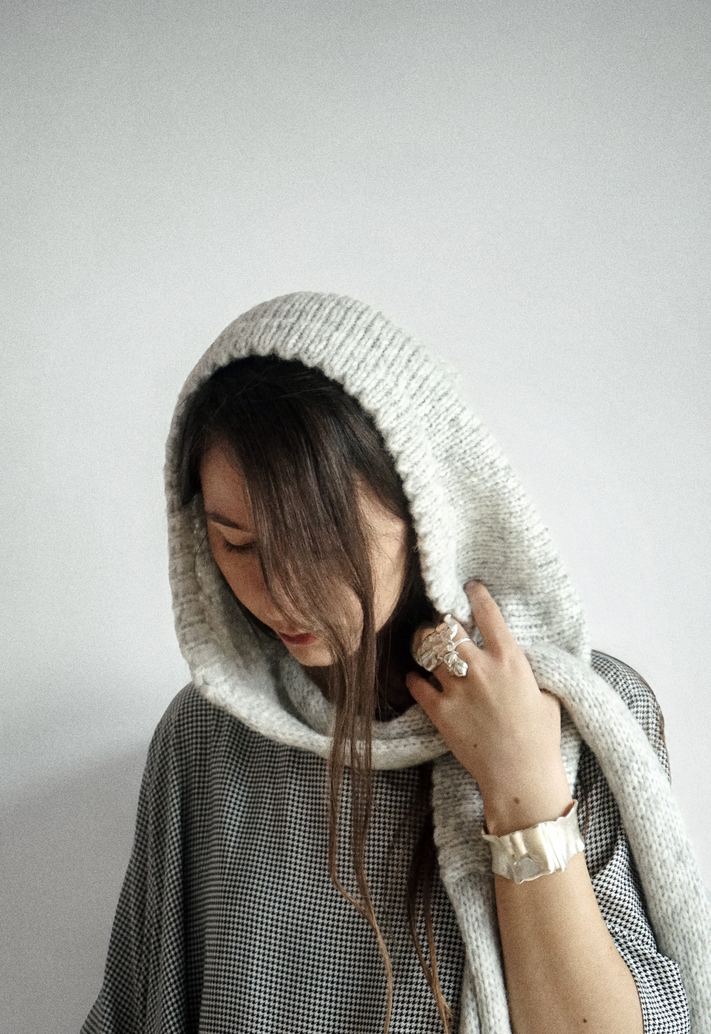 LIGHTS ALPACA WOOL SCARF BONNET