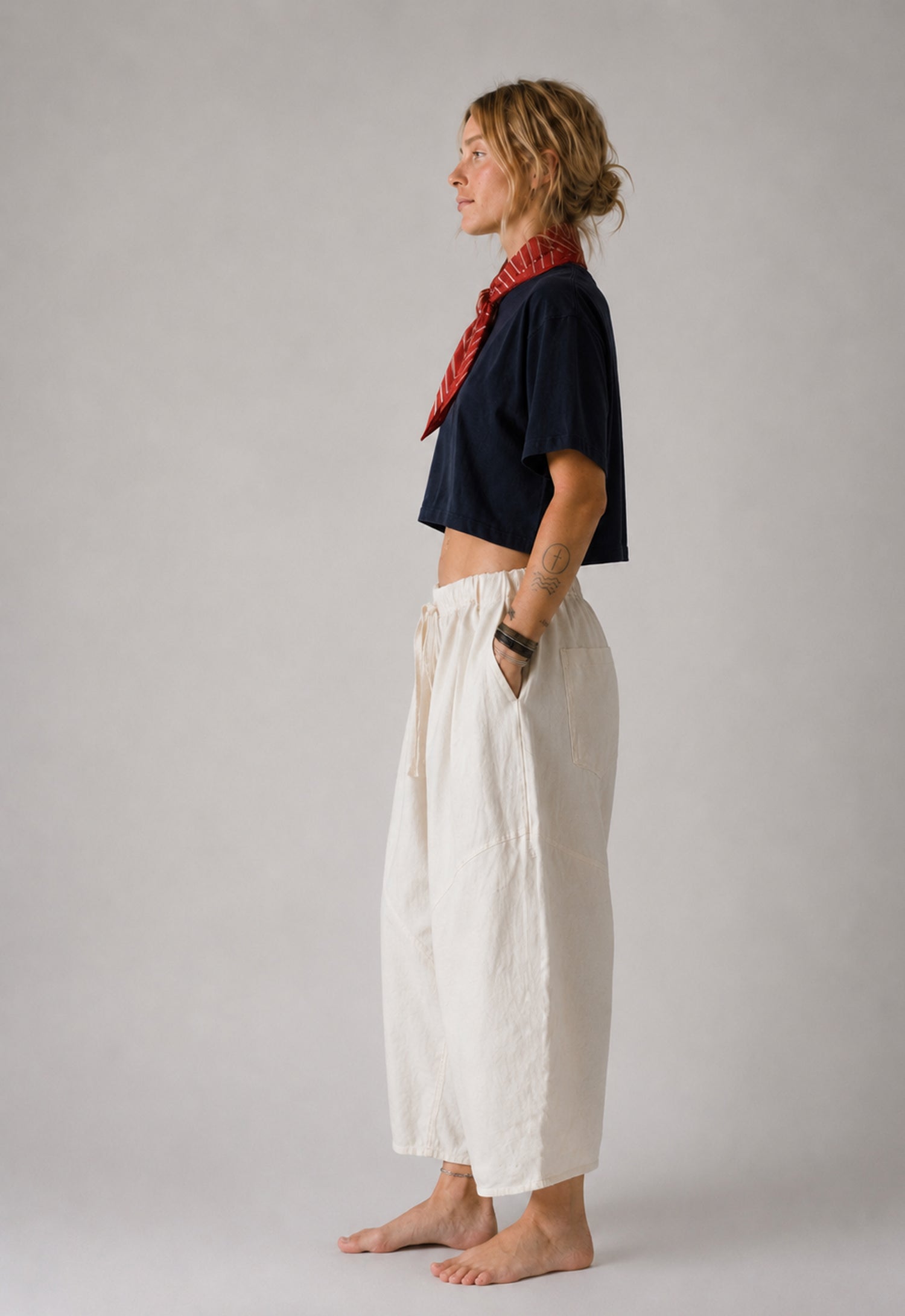 UNDERWATER LINEN TROUSERS
