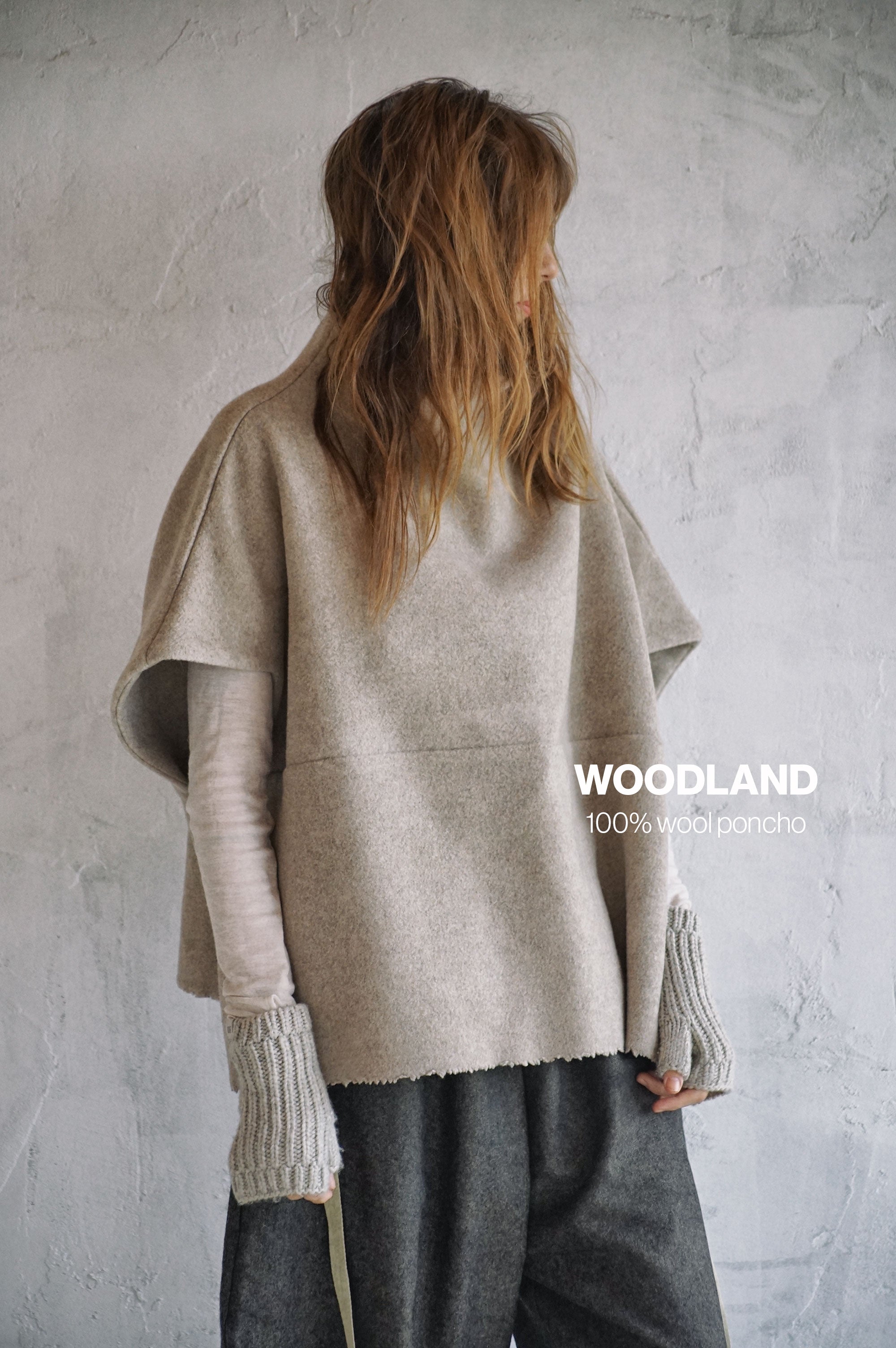 WOODLAND 100% WOOL PONCHO