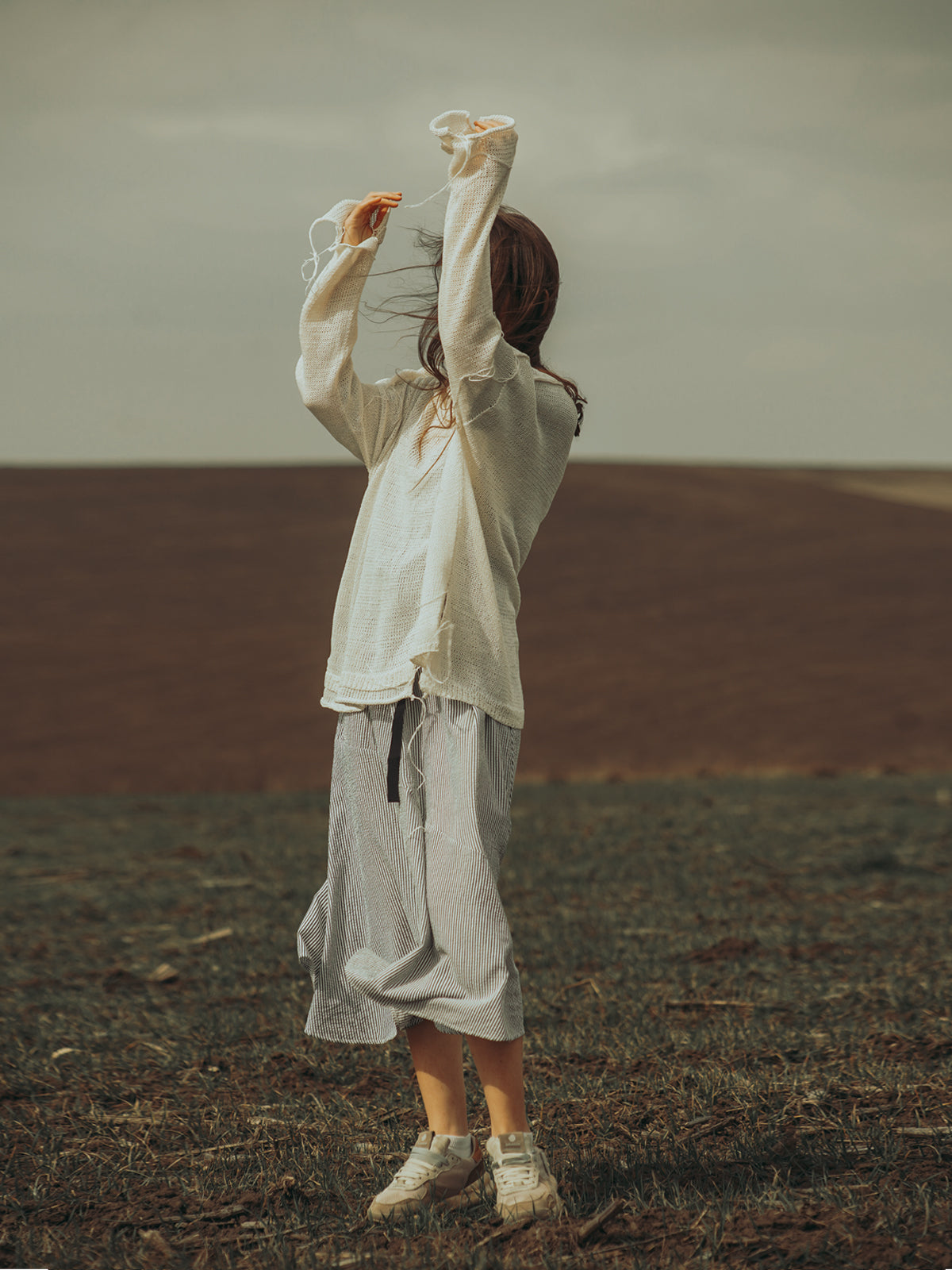 Nomad Breeze Hand knitted linen top