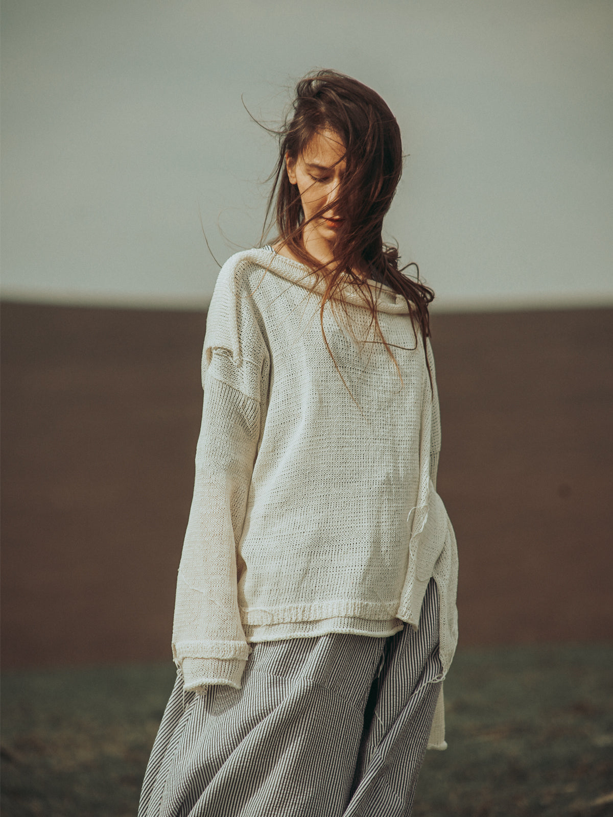 Nomad Breeze Hand knitted linen top
