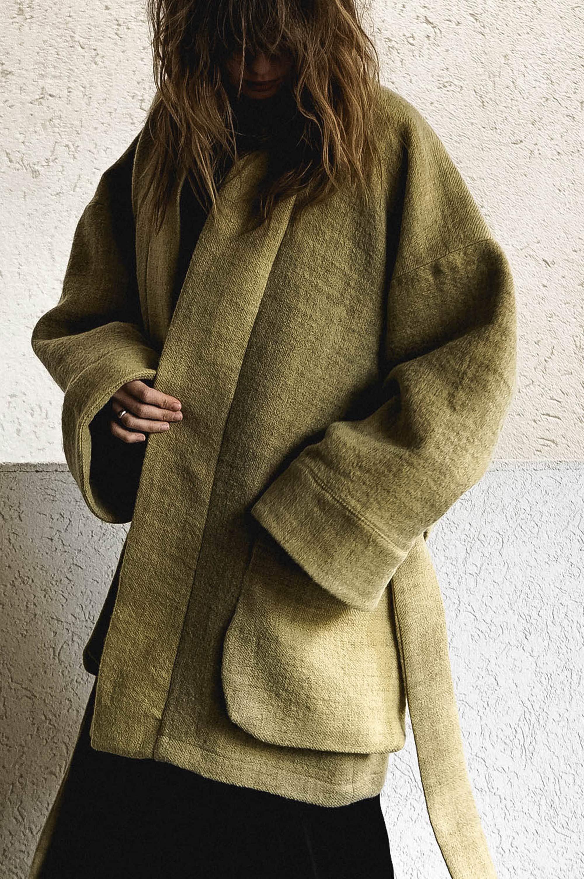 A distant view wool trench