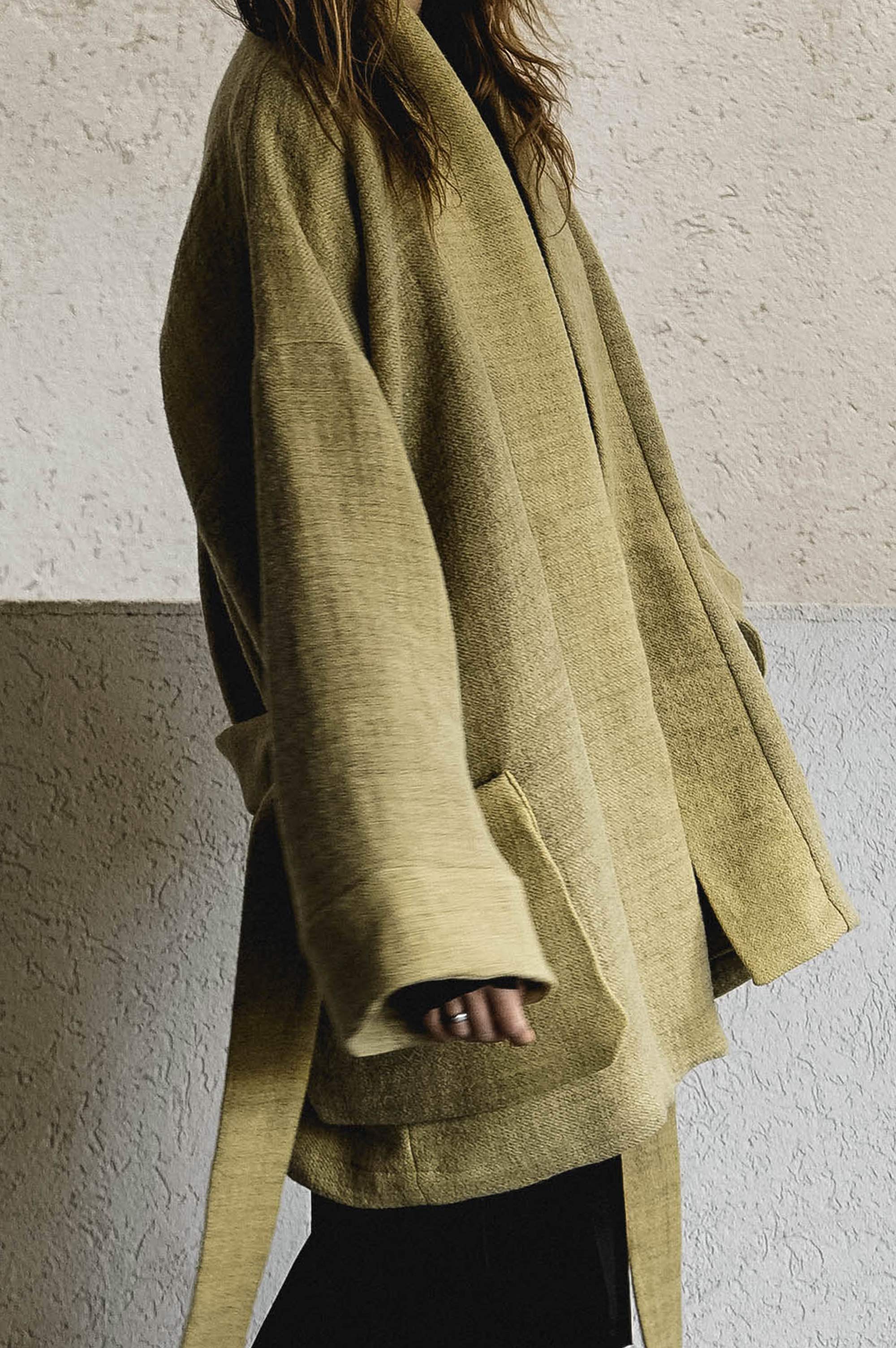 A distant view wool trench