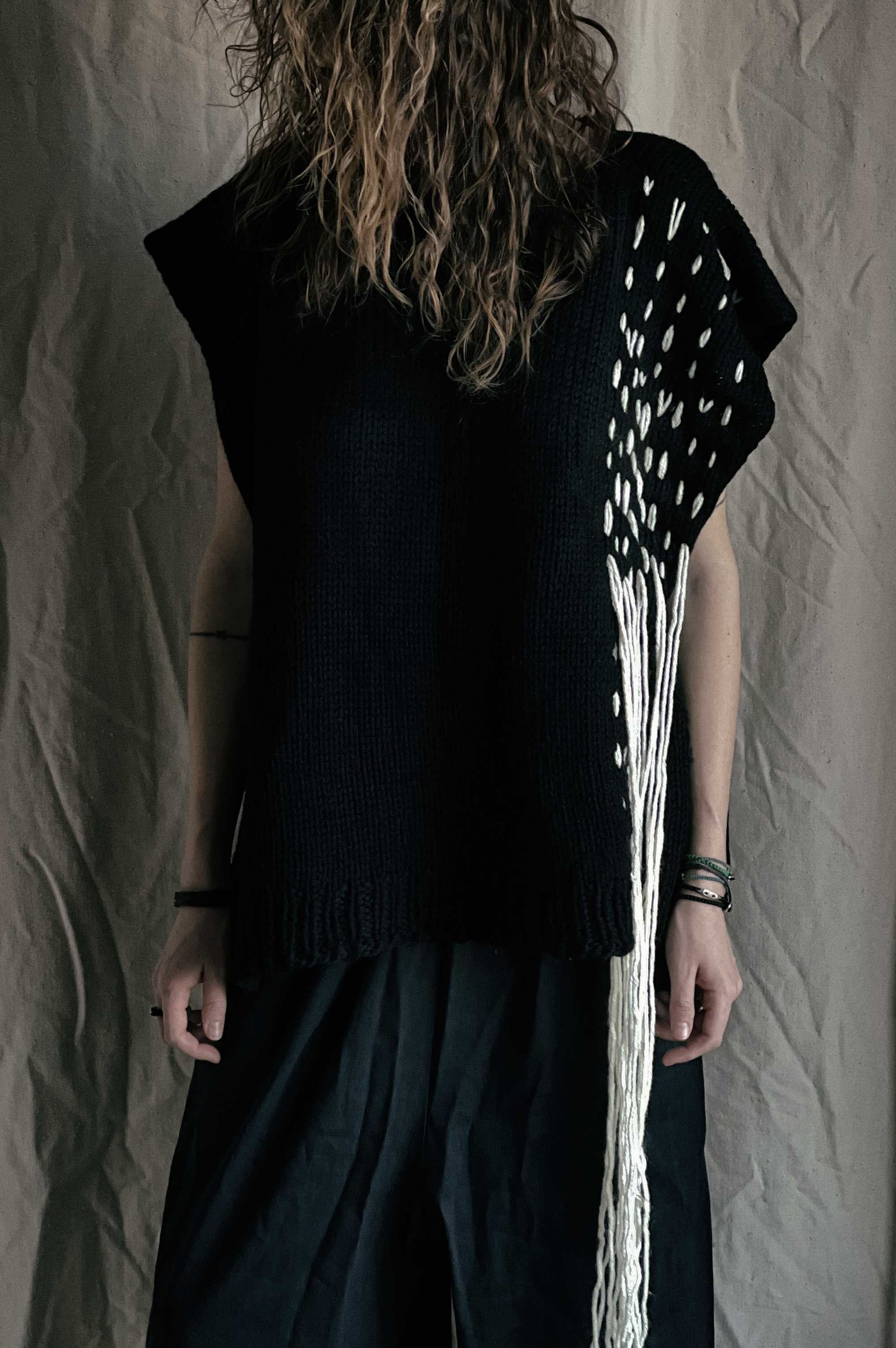 Yasushi Hand Knitted Vest