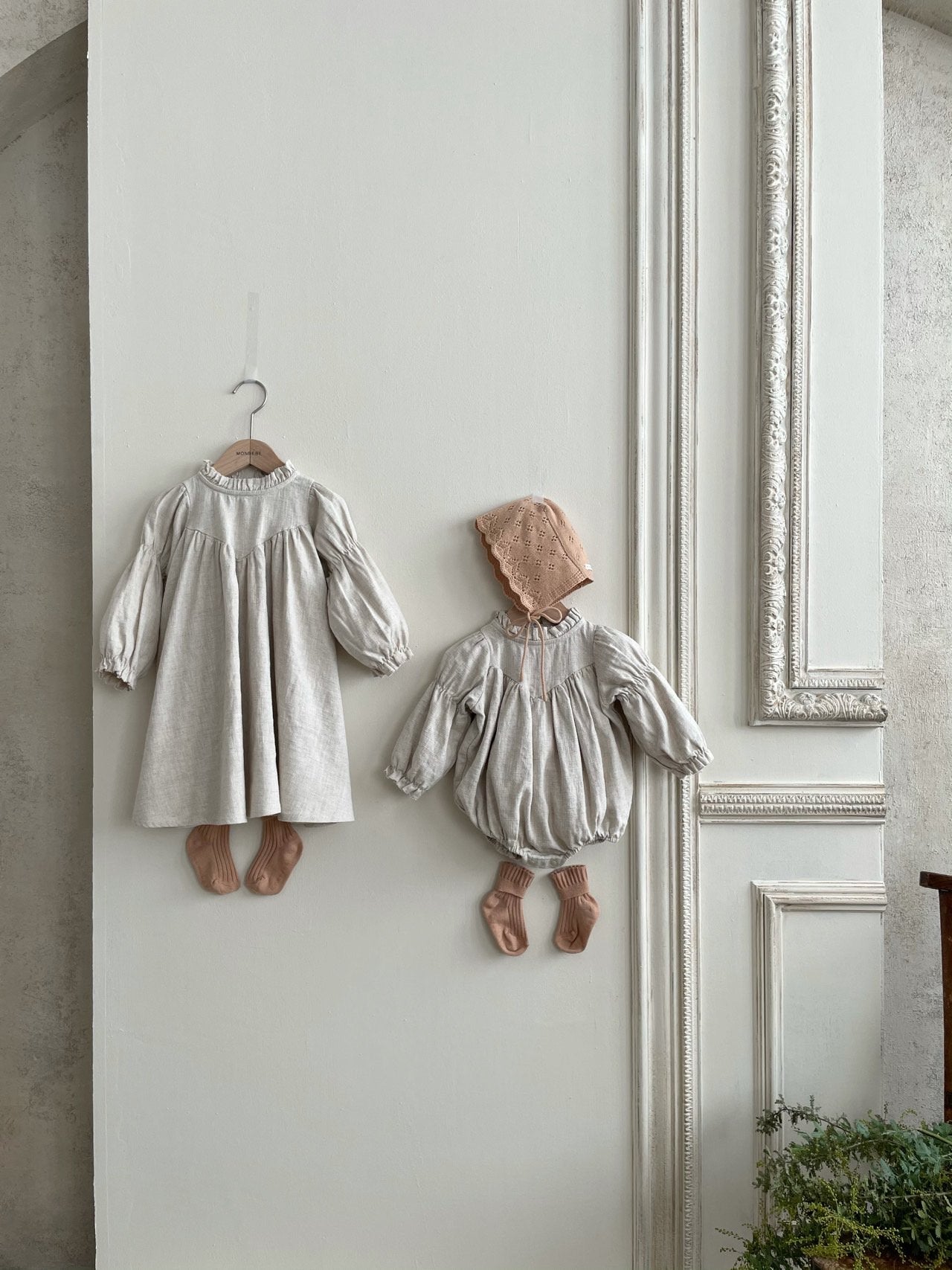 Leah Dress (Beige Linen)
