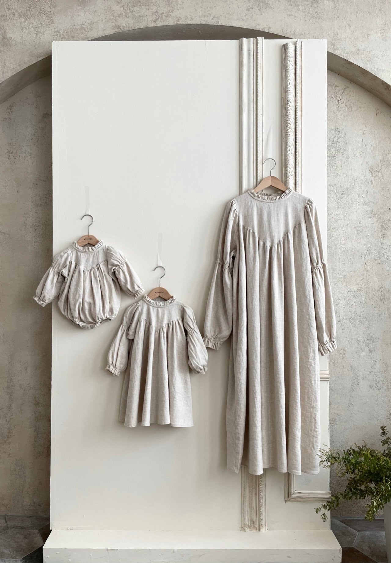 Leah Dress (Beige Linen)