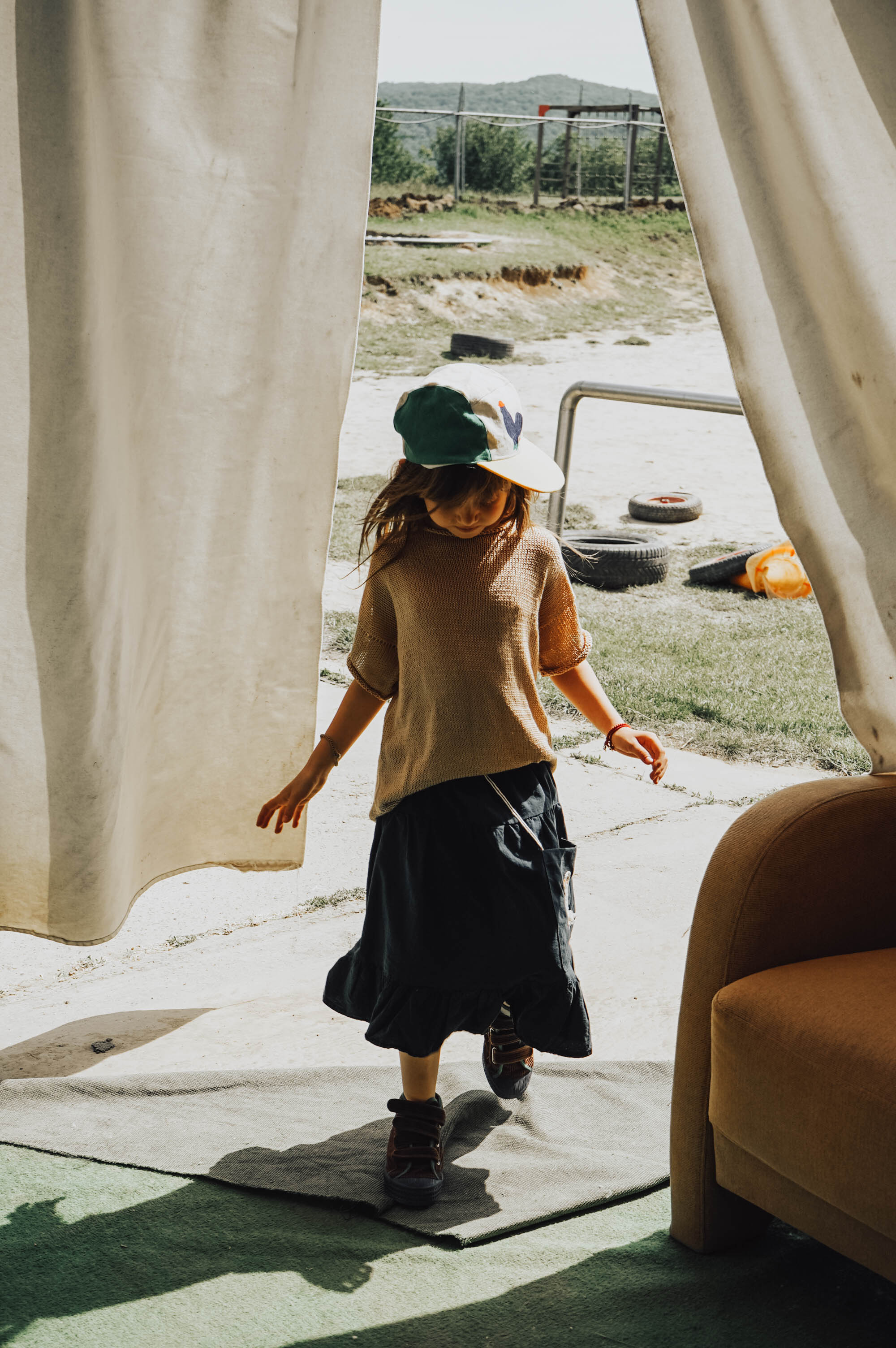 Hand made linen skirt