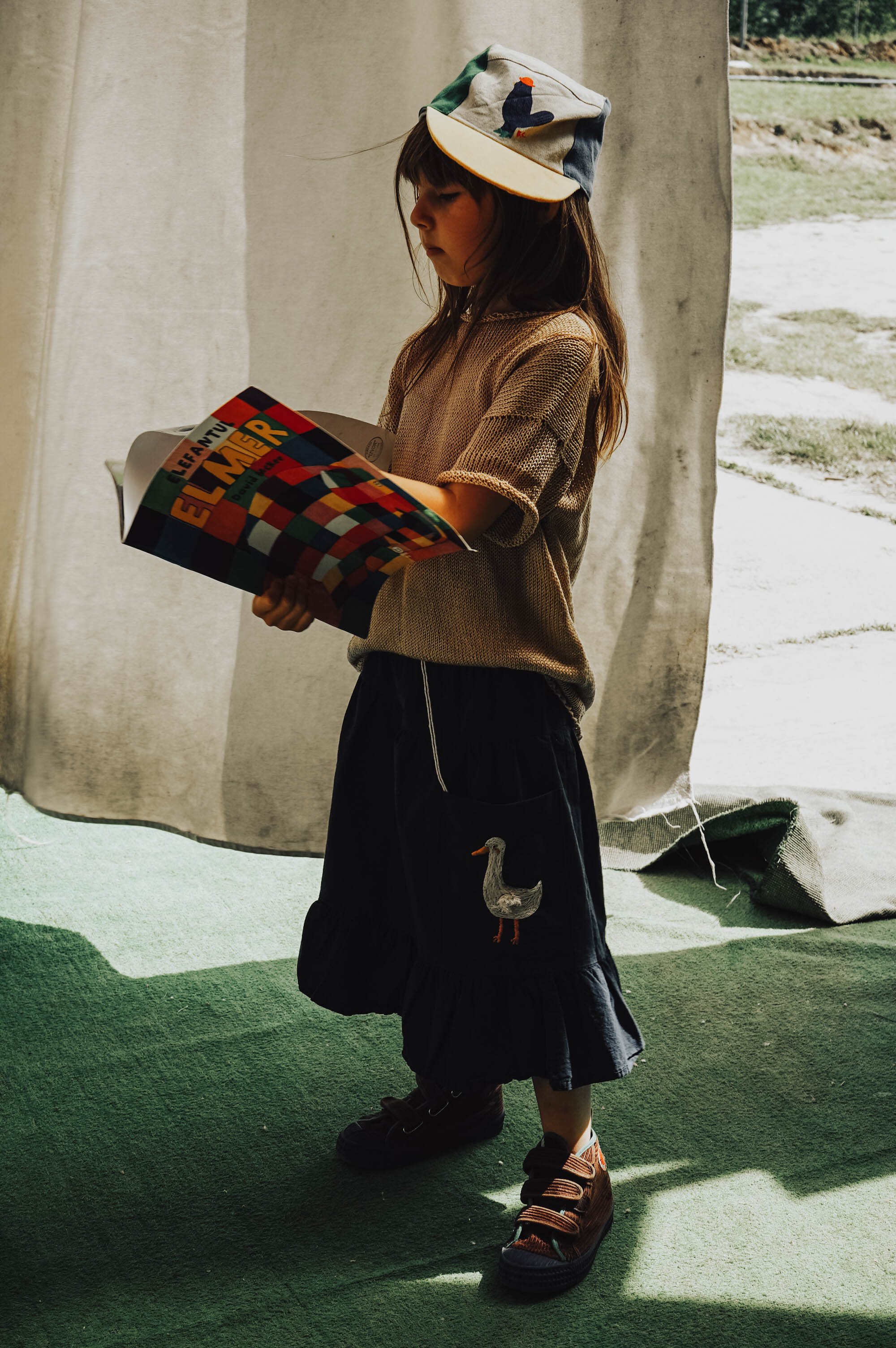 Hand made linen skirt