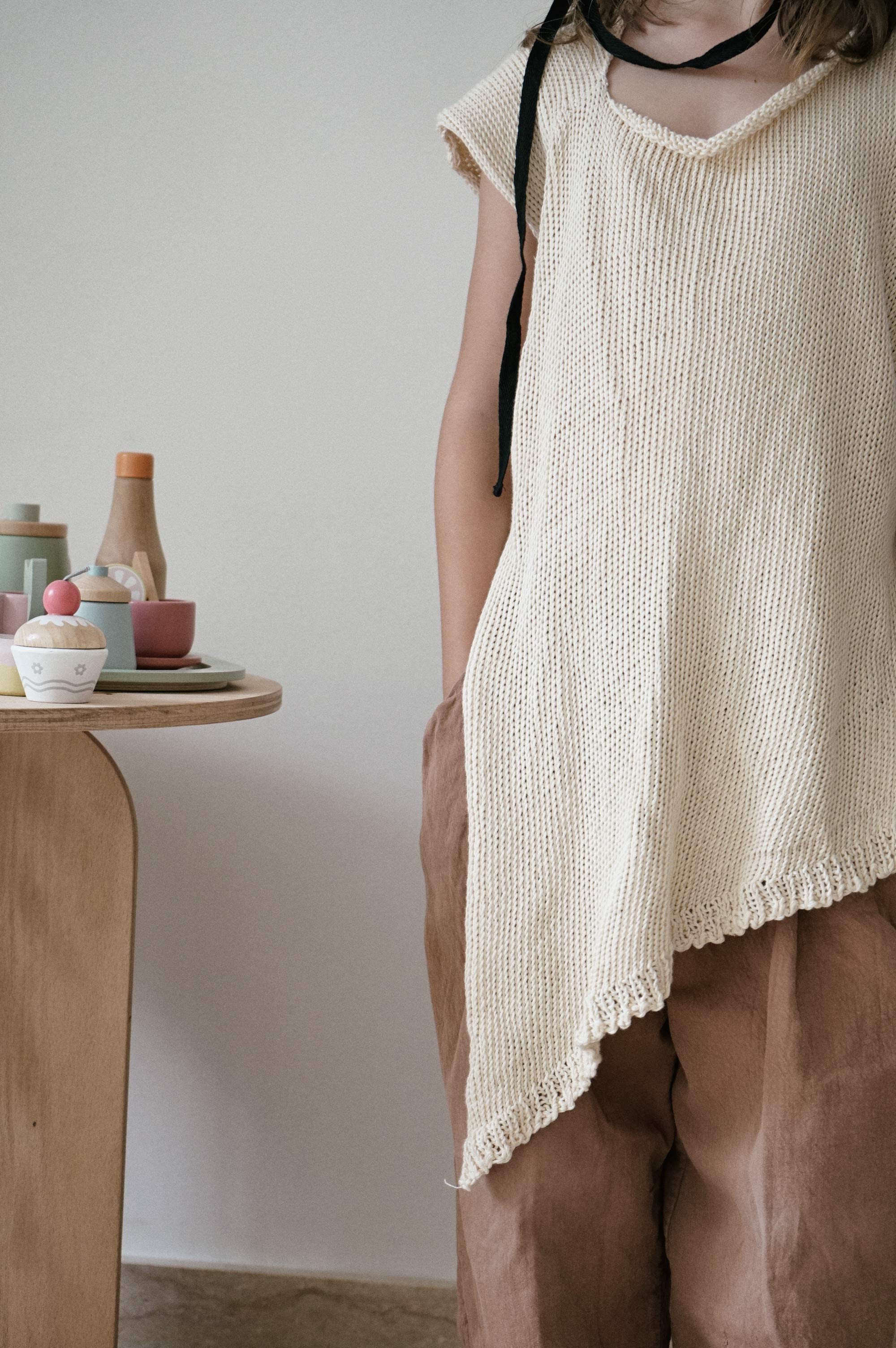 Hand knitted summer top