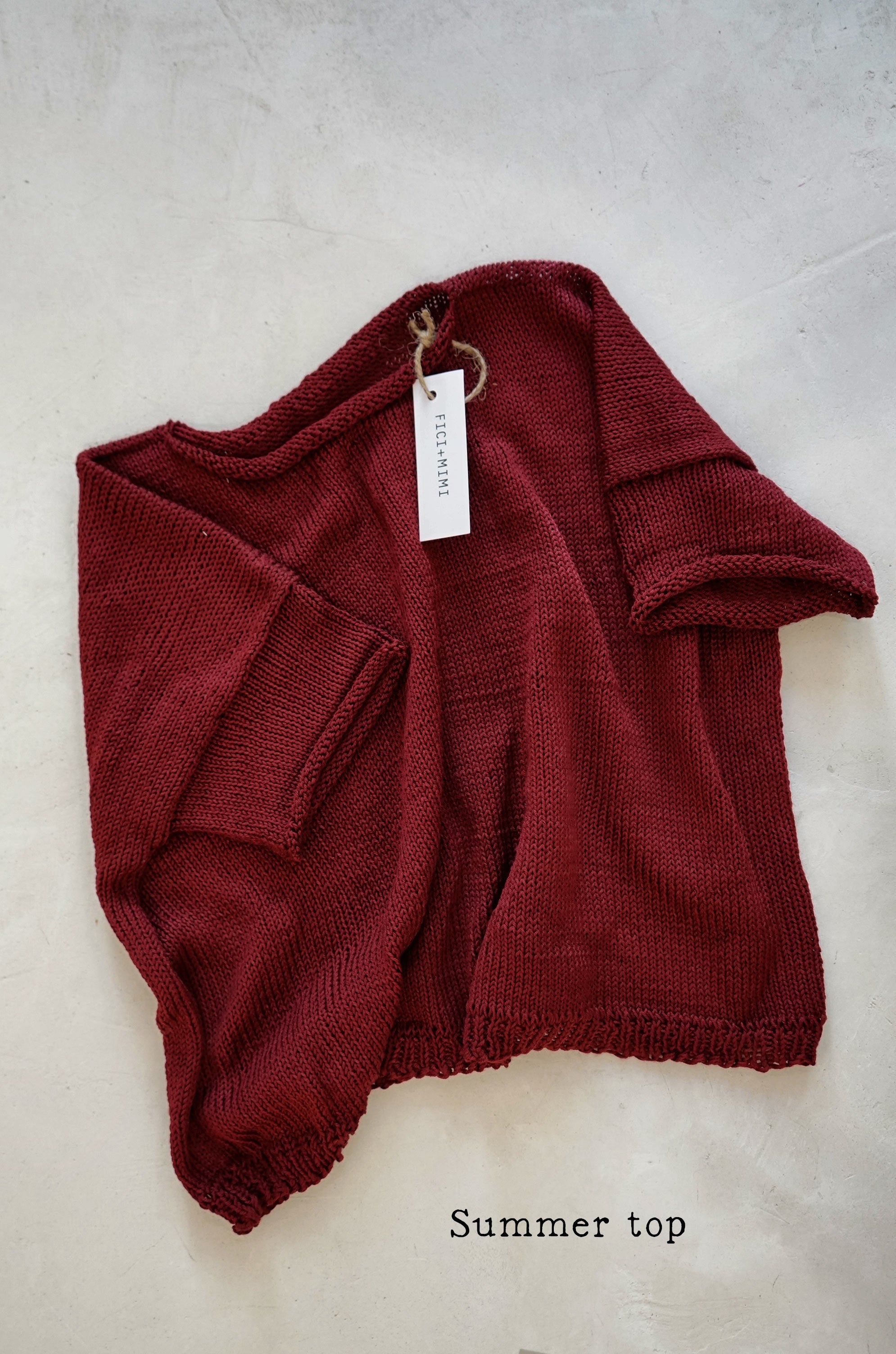 Hand knitted summer top