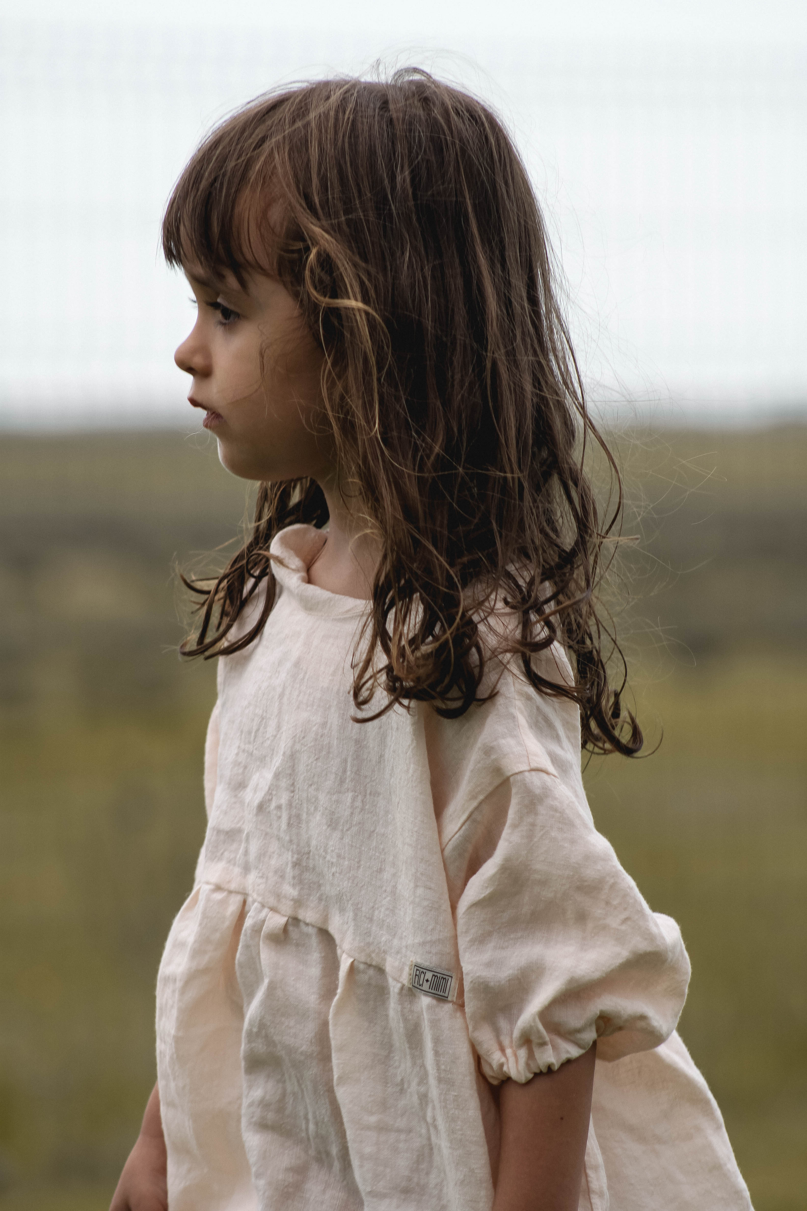 Dusty sand linen dress