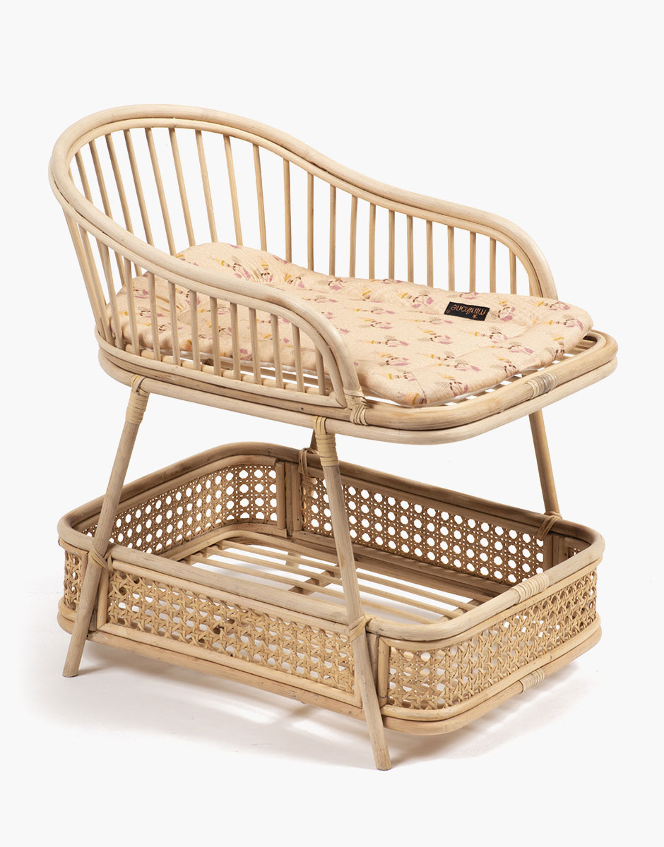 MINIKANE Wicker Doll Changing Table