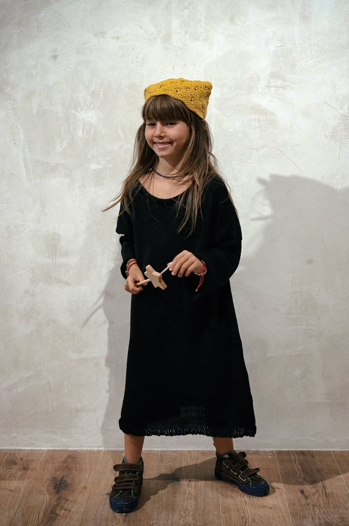 Hand knitted cotton dress