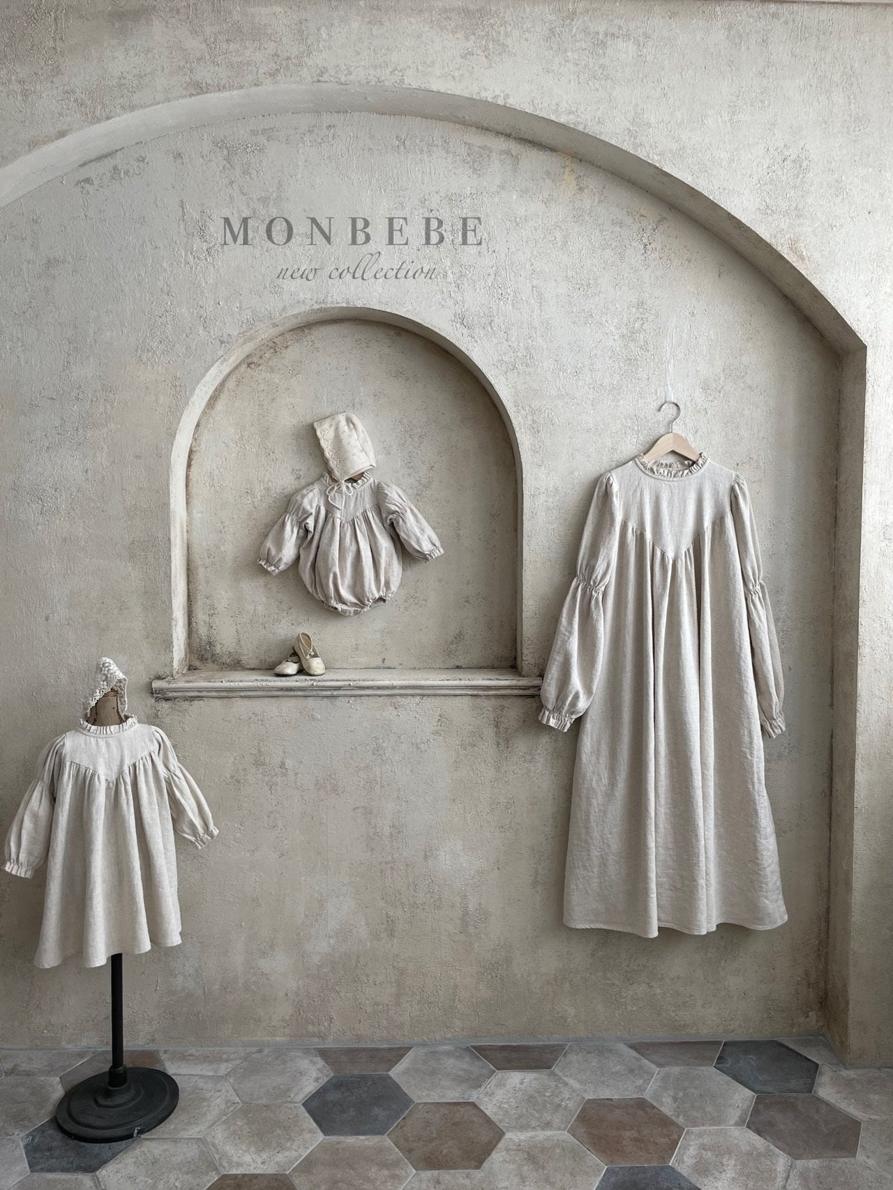 Leah Dress (Beige Linen)