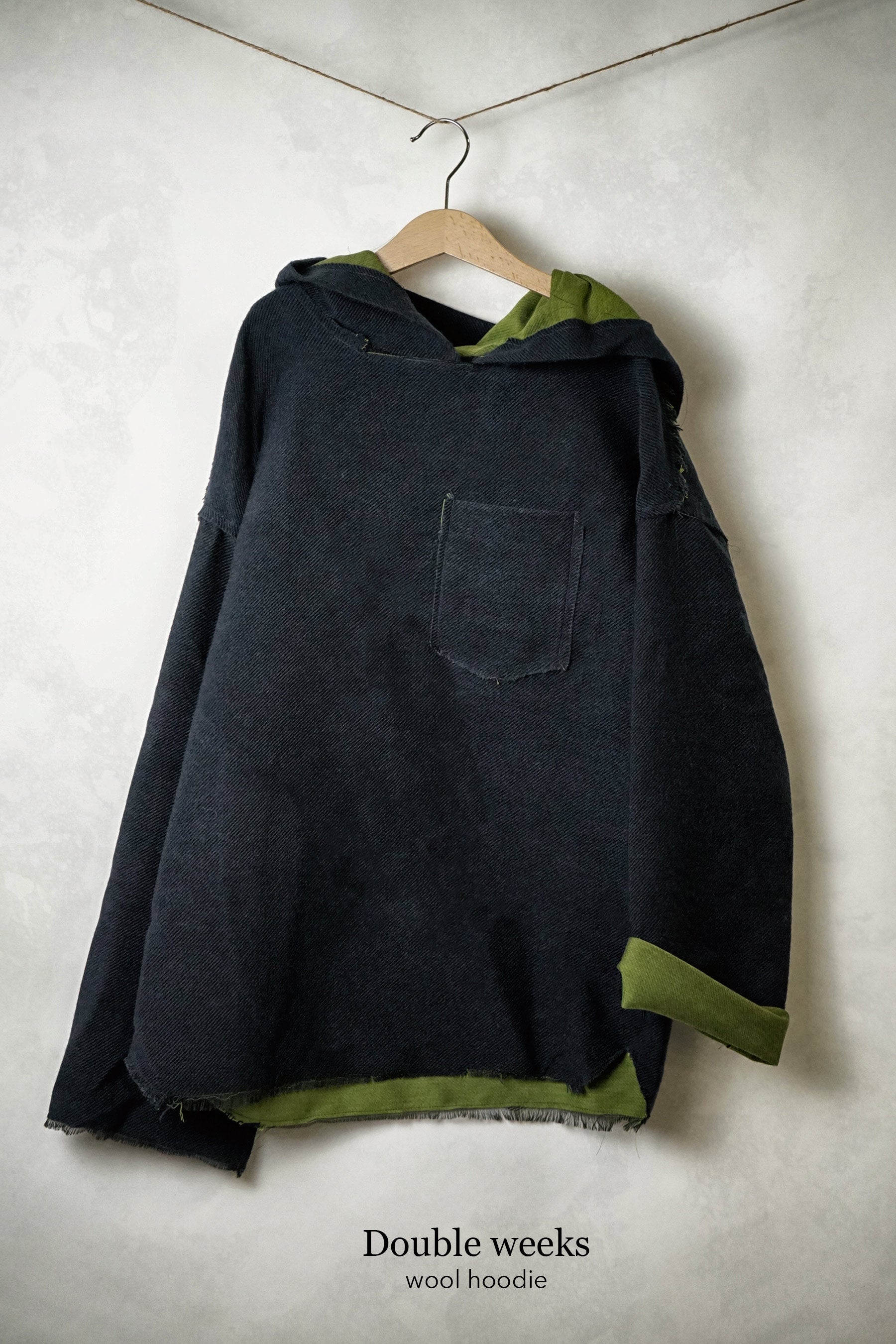 Double Weeks wool hoodie