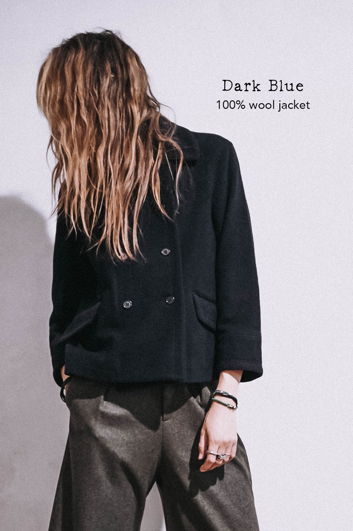 Dark Blue Wool Jacket