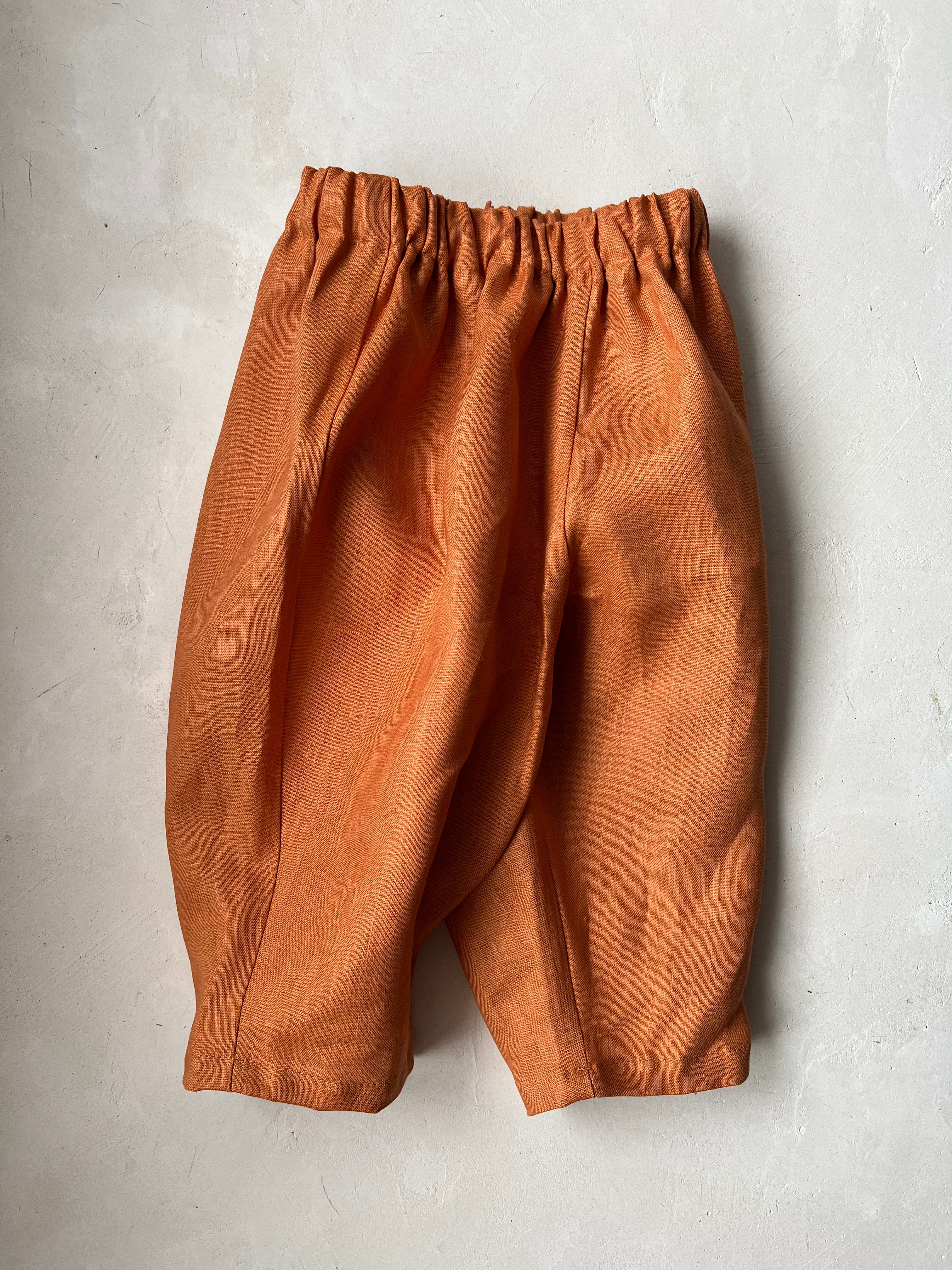 Orange linen pants