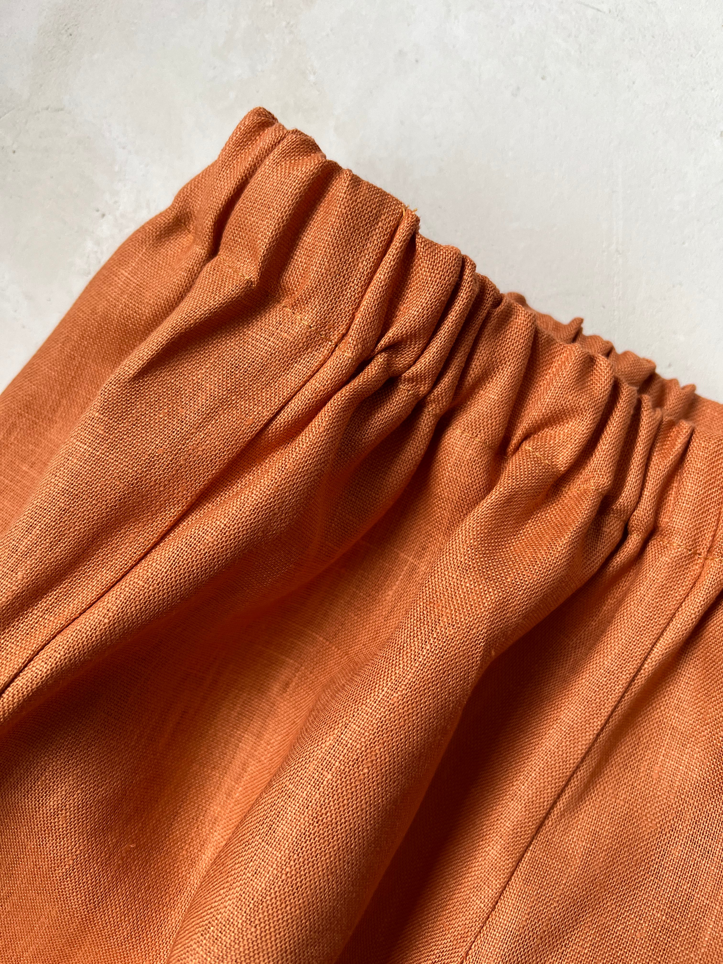 Orange linen pants