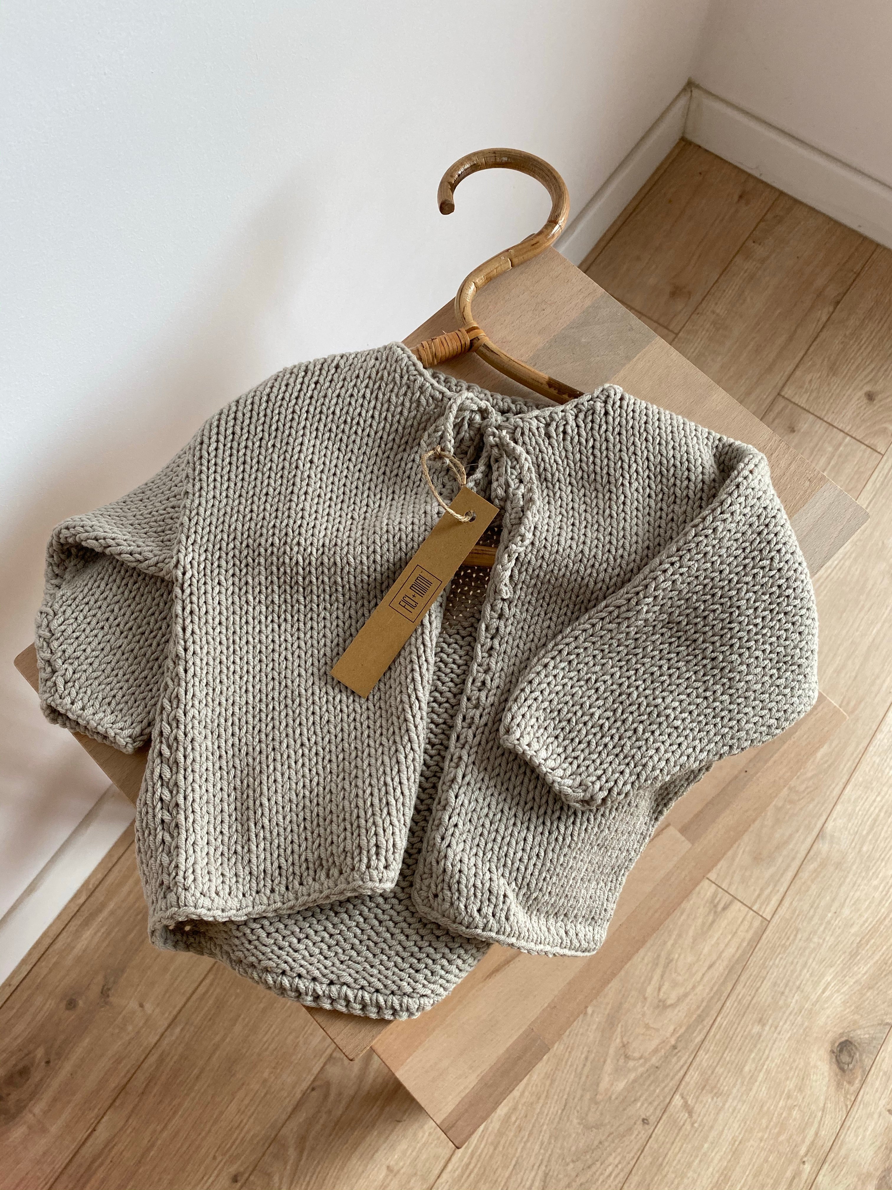 Handknitted cotton cardigan