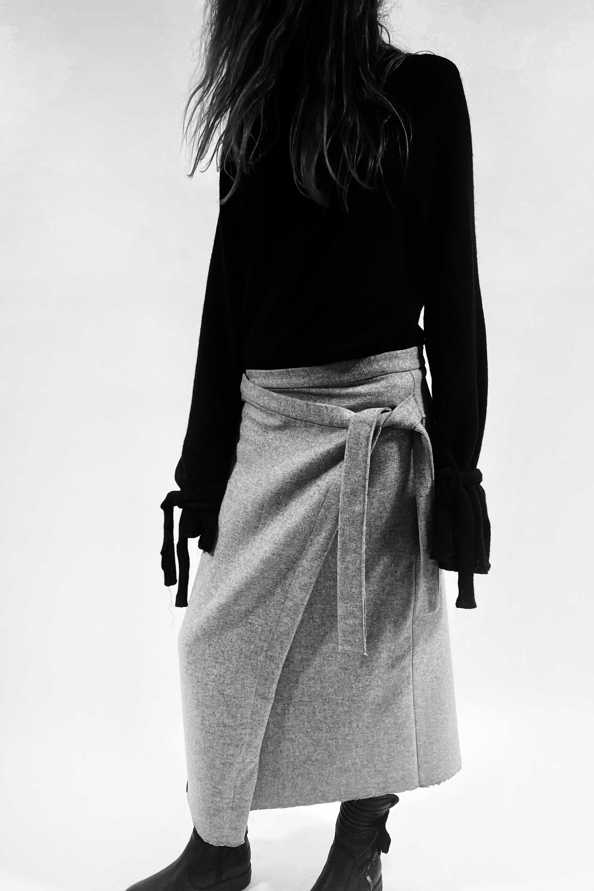 Asymmetric Wool skirt