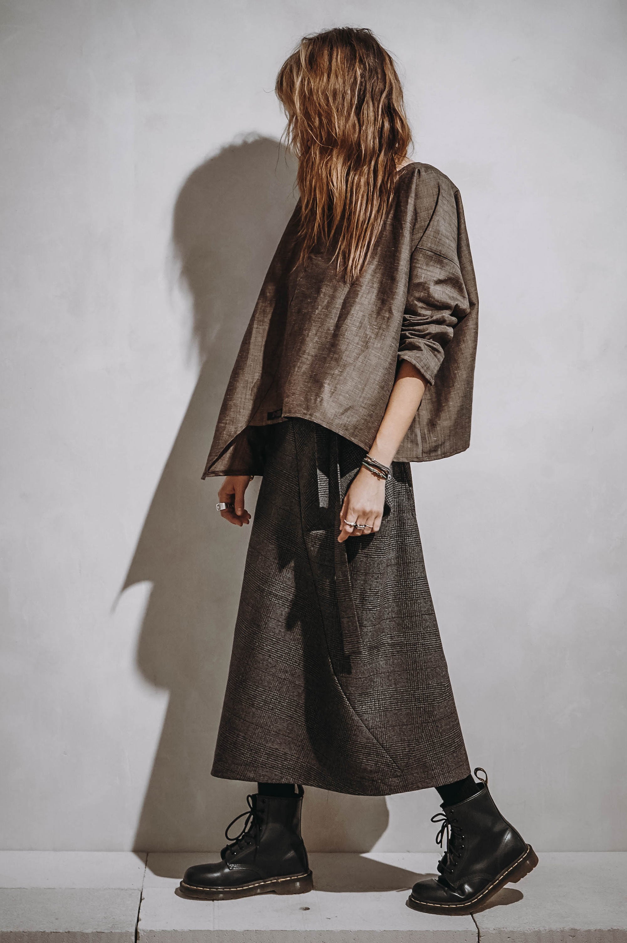 So she says wool skirt