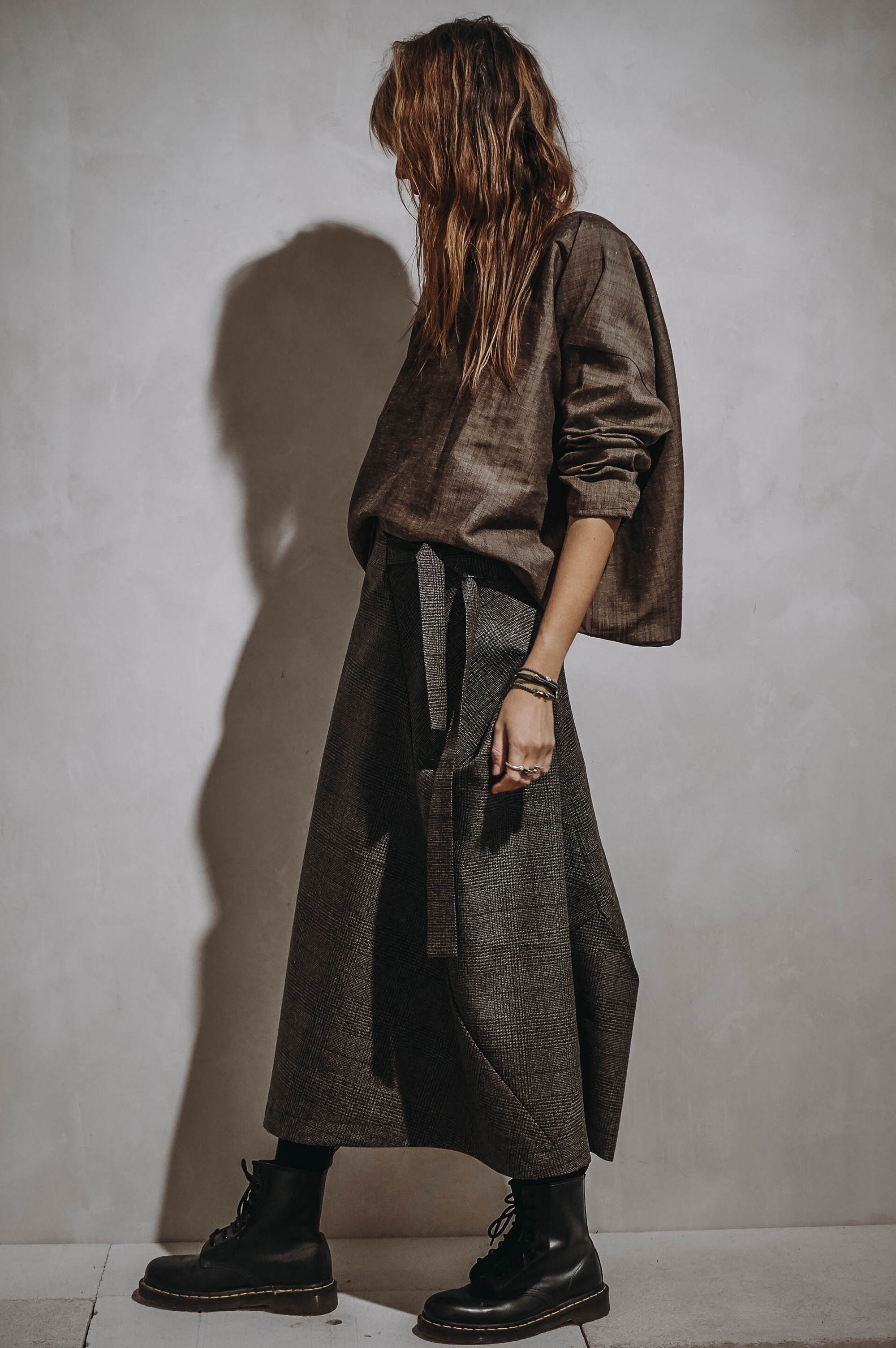 So she says wool skirt