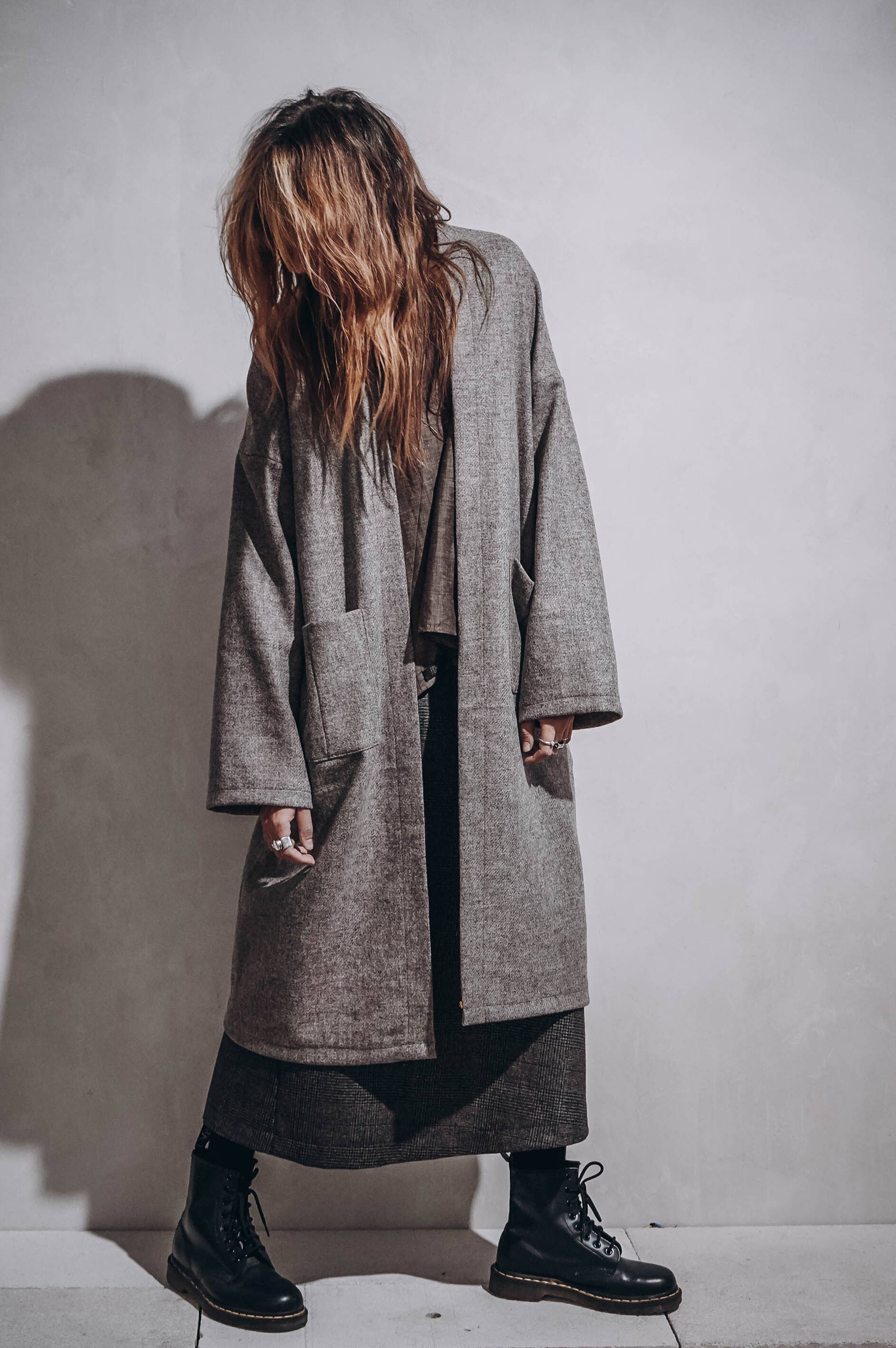 Mixed Shadows Wool Trench
