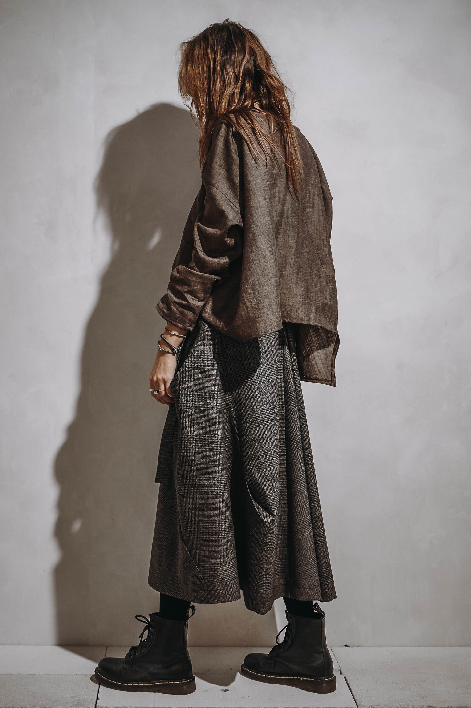 So she says wool skirt